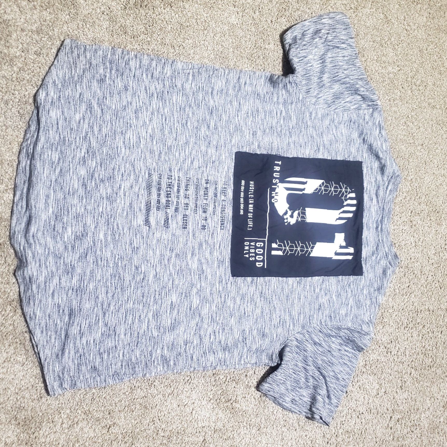 Carbon VINTAGE Carbon Shirt Mens 90s Hip Hop Gray Short Sleeve Size L Large Size US L / EU 52-54 / 3 - 8 Thumbnail