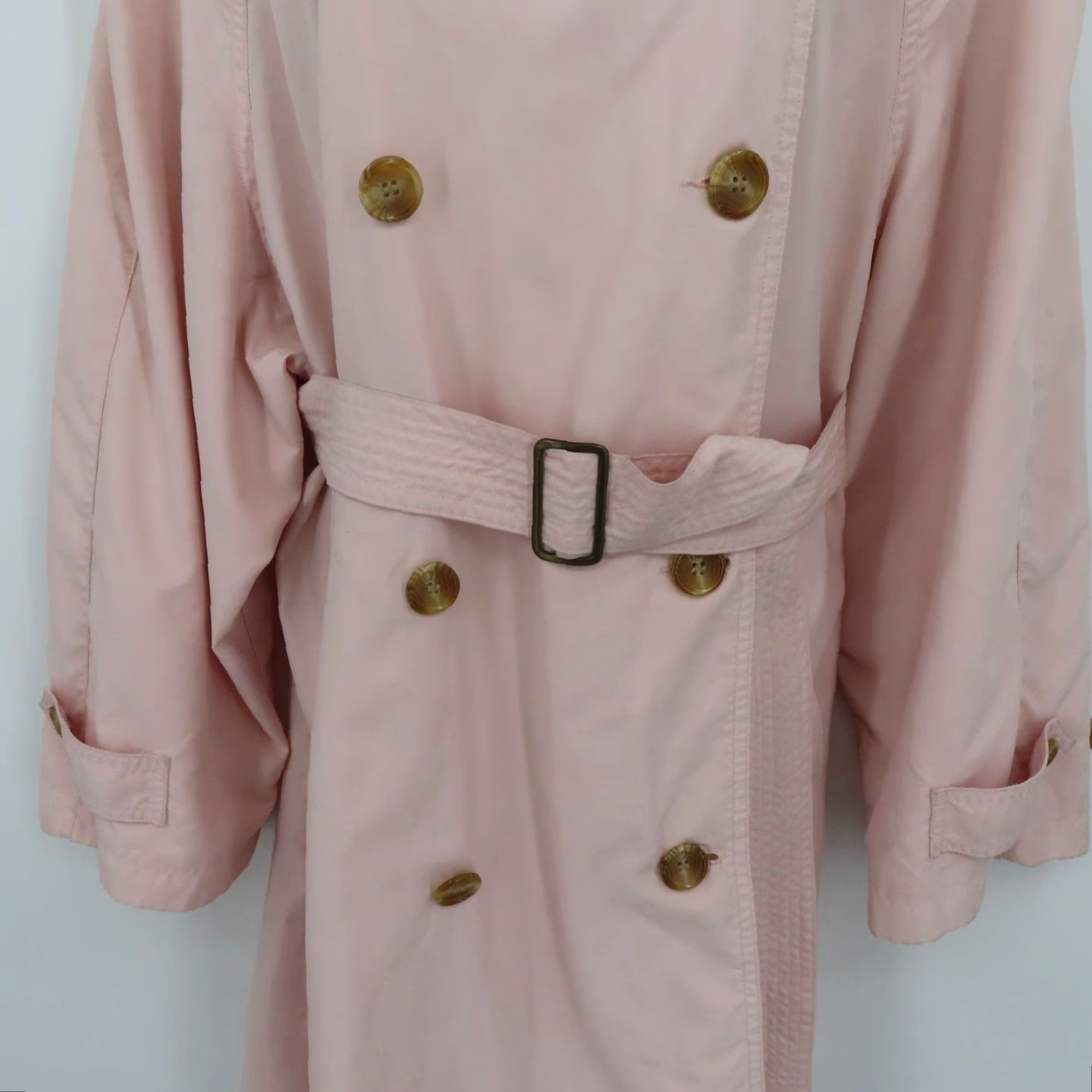 Pinko CW Clifford & Willis Women Coat Trench Pink Collared Button Front Small S Jacket Size S / US 4 / IT 40 - 4 Thumbnail