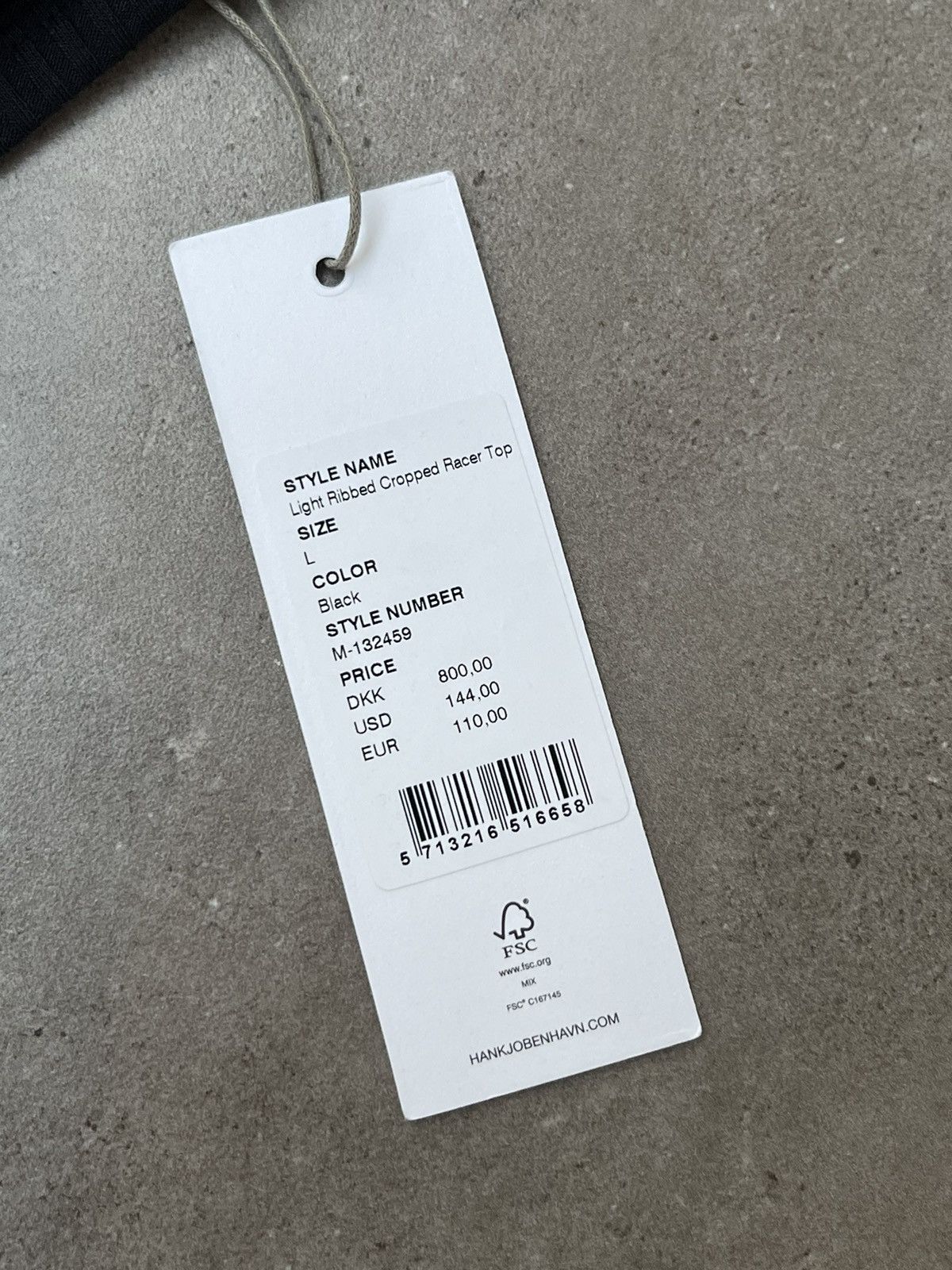 Han Kjobenhavn !DS! SS23 Han Kjobenhavn Light Ribbed Cropped Racer Top Size L / US 10 / IT 46 - 22 Thumbnail