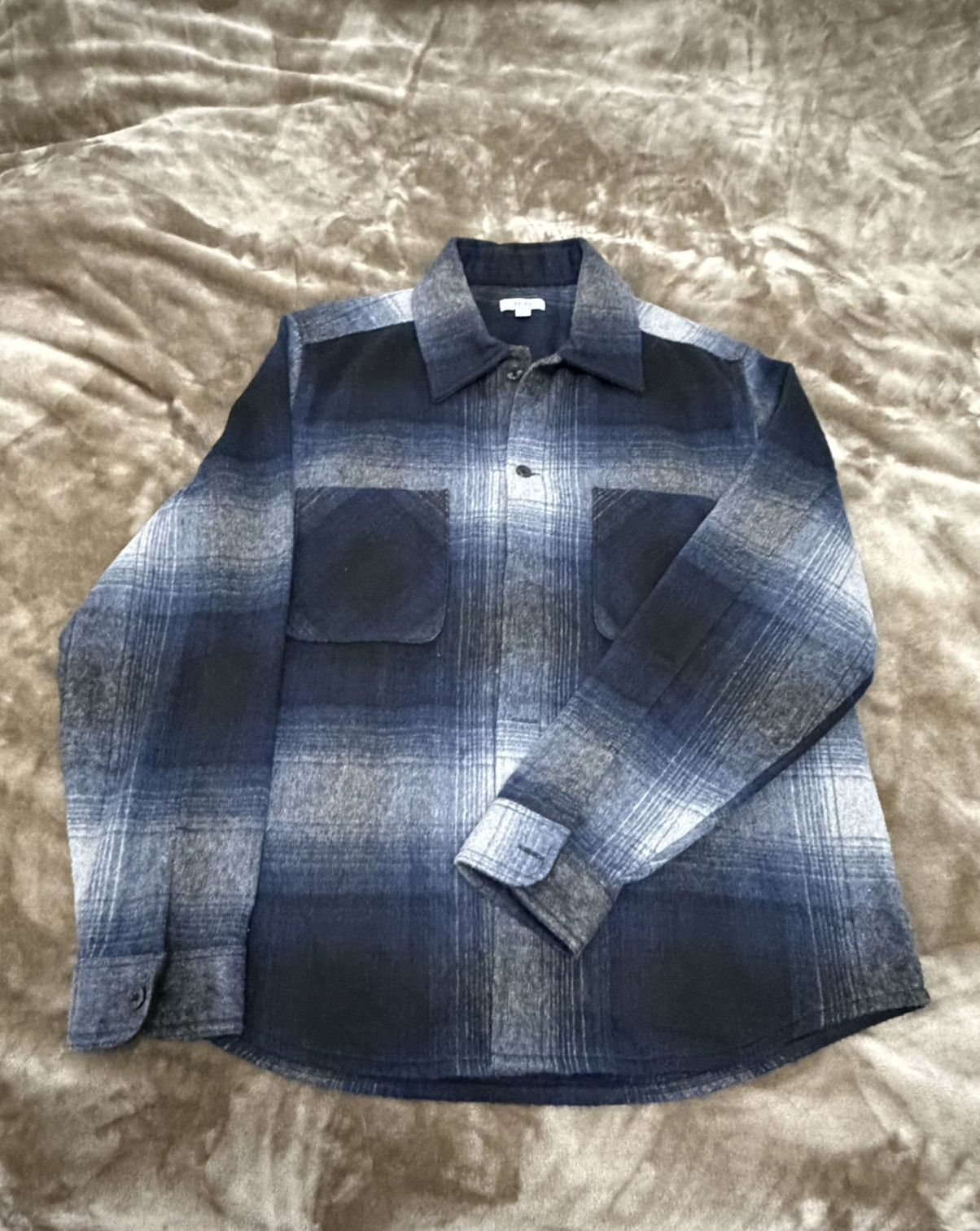 Reiss Reiss Flannel Overshirt Size US XL / EU 56 / 4 - 1 Thumbnail