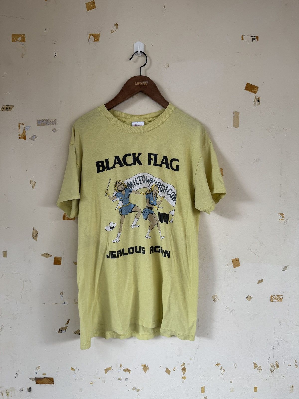 Band Tees *RARE* 90s Y2K 00s VINTAGE BLACK FLAG JEALOUS AGAIN YELLOW Size US M / EU 48-50 / 2 - 1 Thumbnail