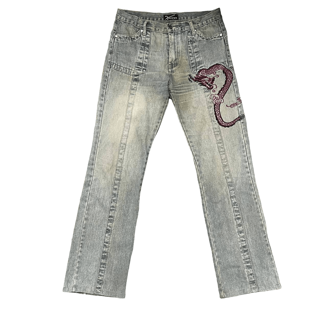 Japanese Brand Vintage Kaoiya Dragon Embroidery Denim Pants Size US 32 / EU 48 - 1 Thumbnail
