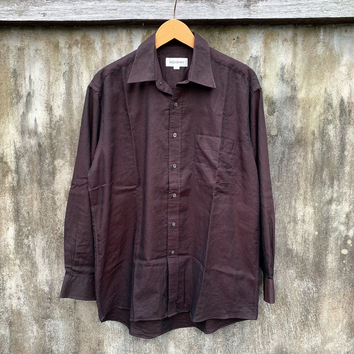 Yves Saint Laurent YVESSAINTLAURENT YSL BUTTON UP SHIRT Size US XL / EU 56 / 4 - 1 Thumbnail