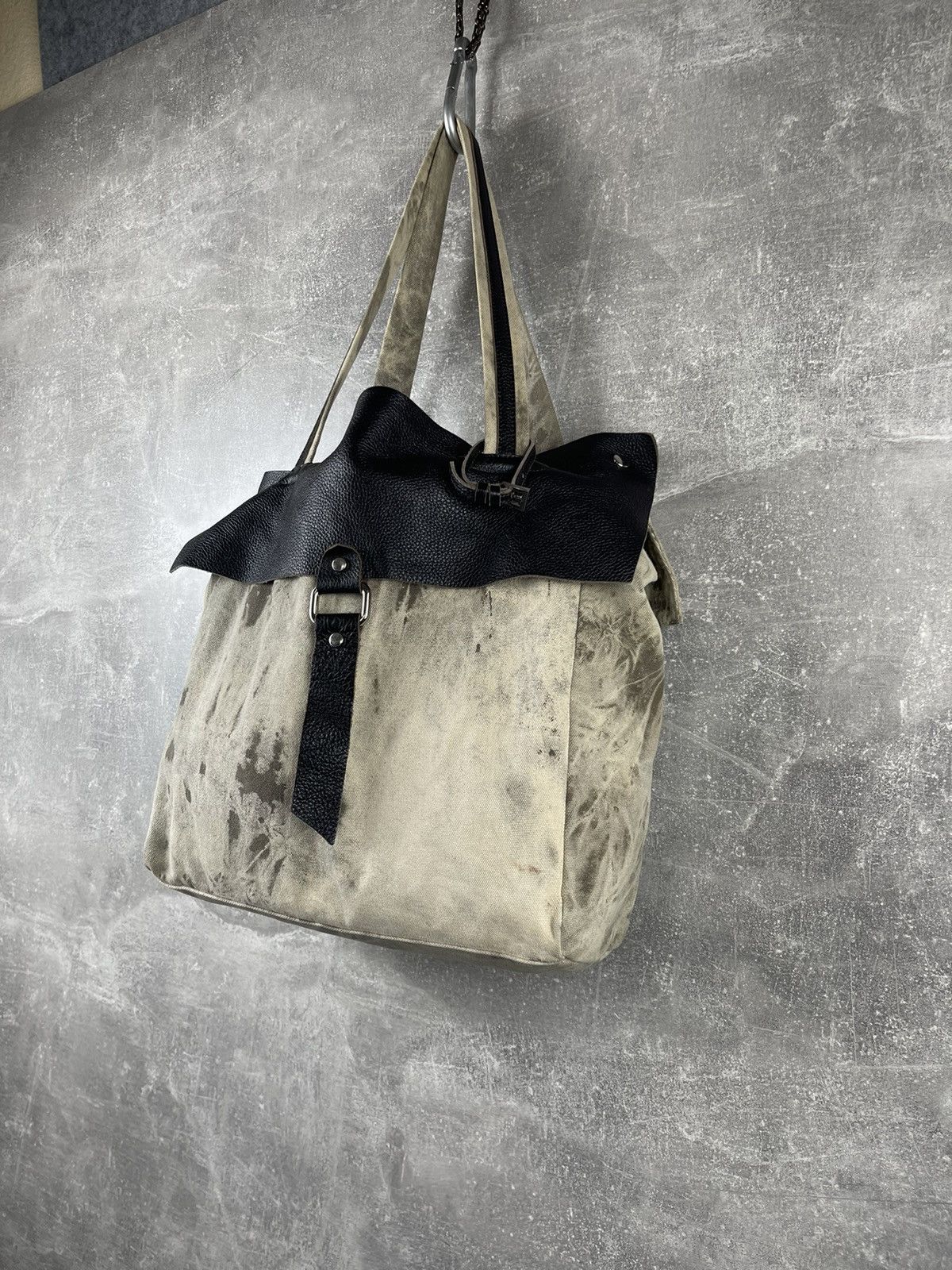 Other Artisan Avant Garde Canvas Tote Bag Distressed Dye Effect Size ONE SIZE - 2 Thumbnail