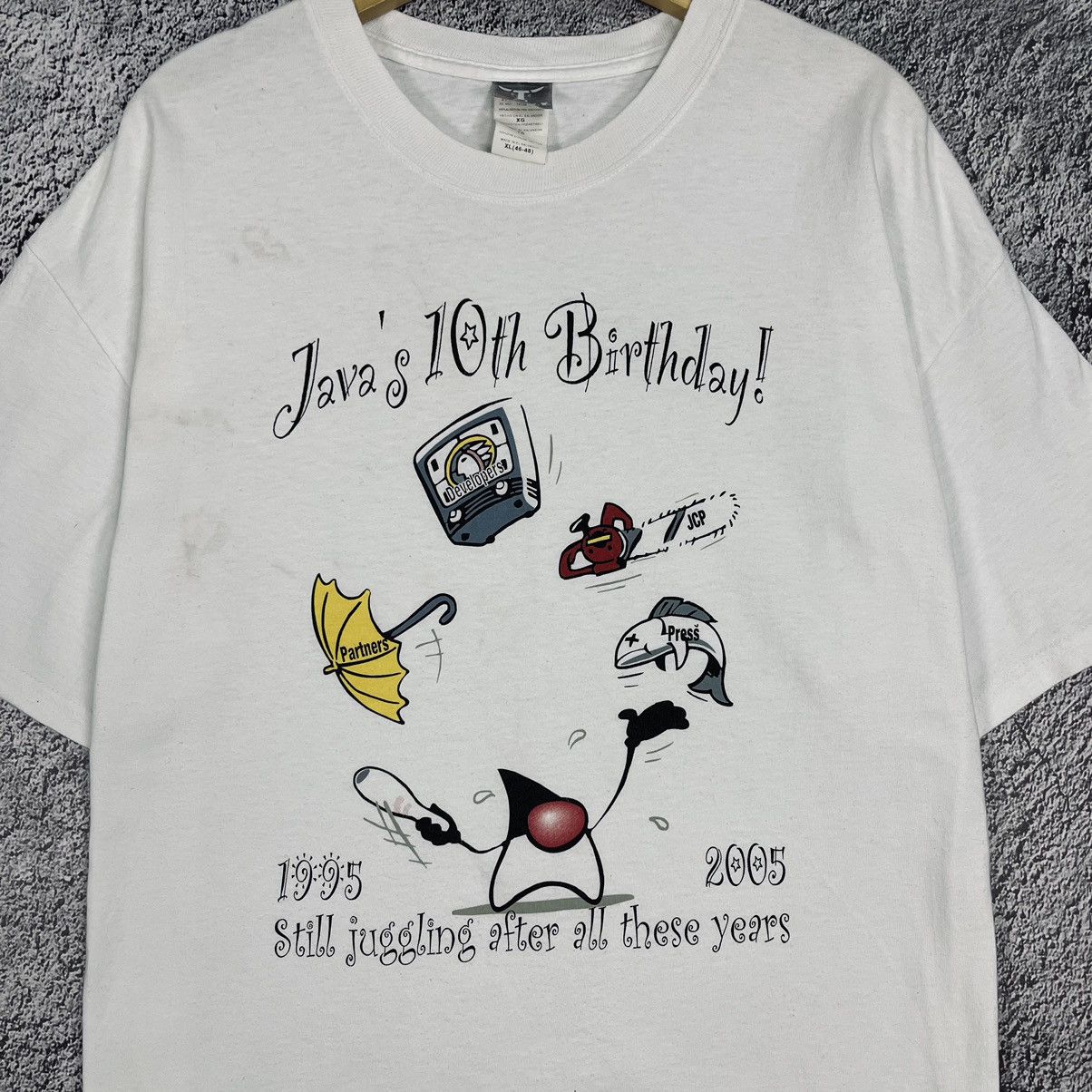 Hanes × Vintage 💧VINTAGE💧Java’s 10th Birthday 1995-2005 Celebration Tee Size US XL / EU 56 / 4 - 2 Thumbnail
