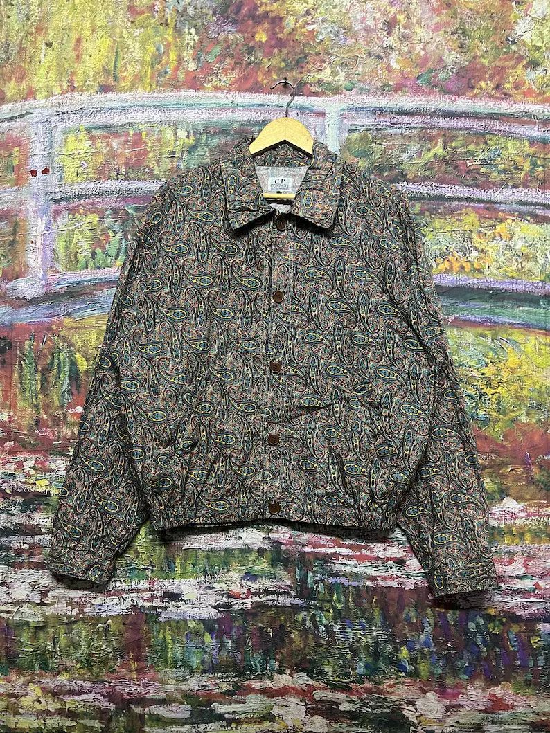 image of C P Company Paisley Print Button Down Jacket VTG Cp Company, Men's (Size Large)
