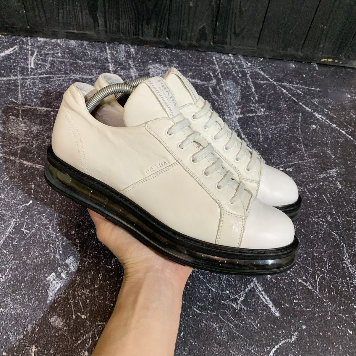 Prada Prada Women’s Leather Sneakers Size 40, 26 cm Size US 10 / IT 40 - 2 Thumbnail