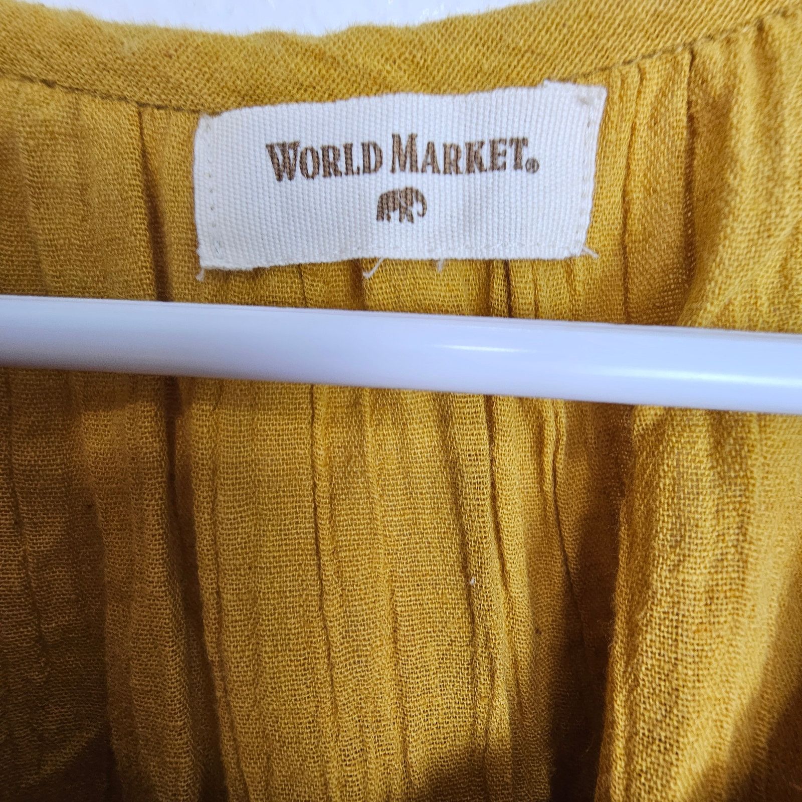Market World Market Womens Cotton Linen Tank Size S/M Mustard Boho Size S / US 4 / IT 40 - 5 Thumbnail