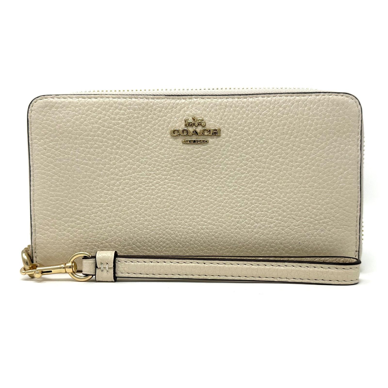 Coach Coach Long Zip Around Wallet Chalk White Leather C4451 New Size ONE SIZE - 1 Thumbnail