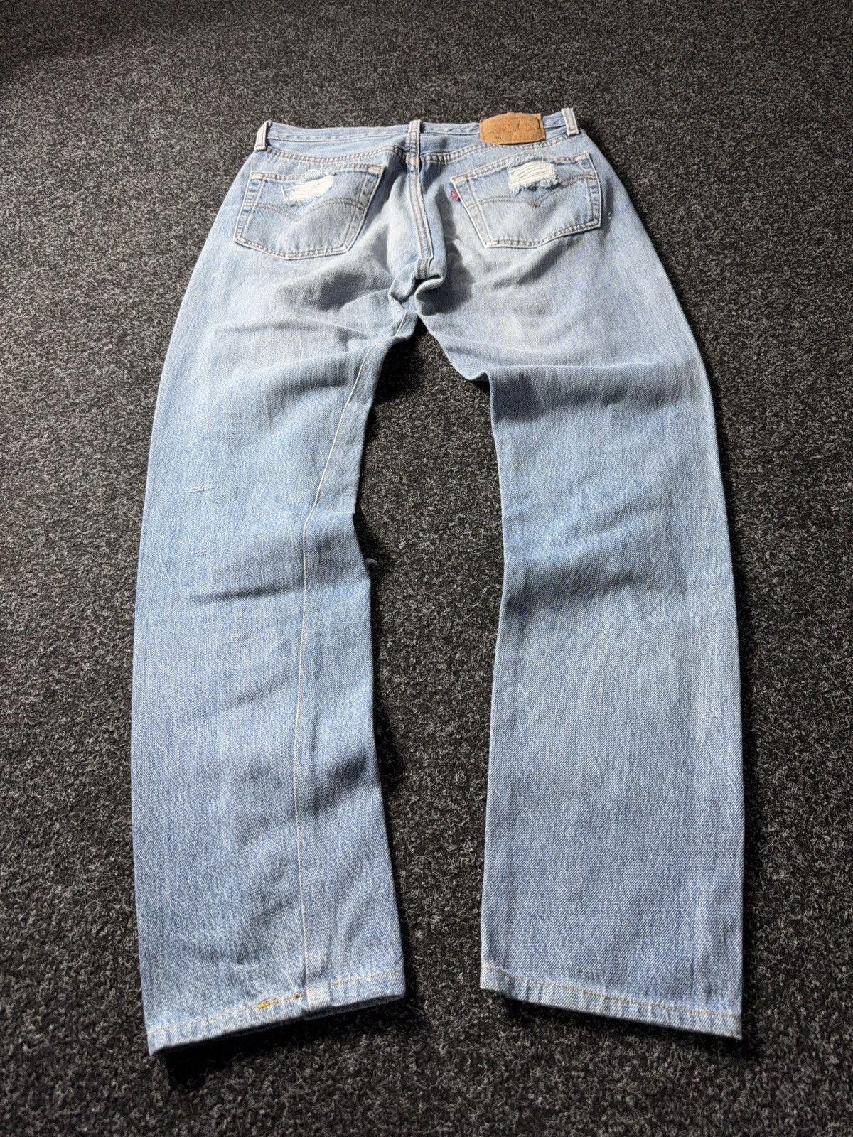 Levi's × Vintage Vintage 90s Levi’s 501 Distressed Denim Pants Jeans y2k Size US 33 - 10 Thumbnail