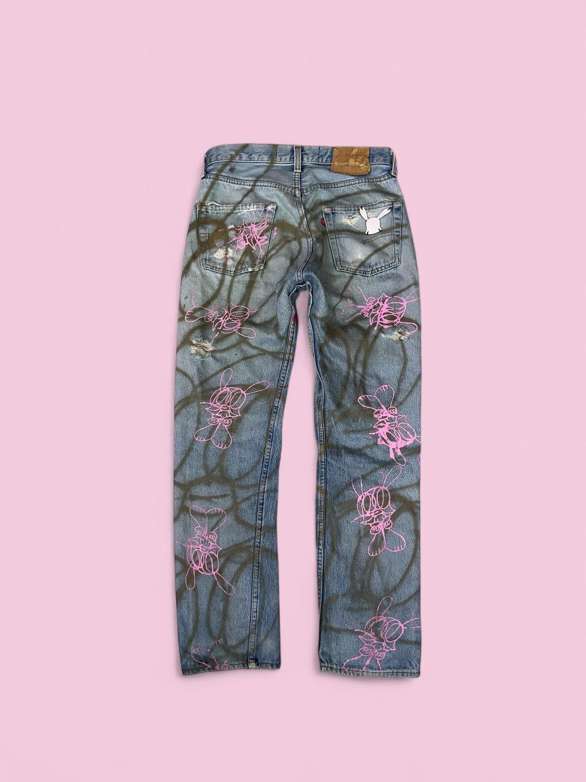 Skoloct skoloct hand painted levis Size US 29 - 2 Thumbnail