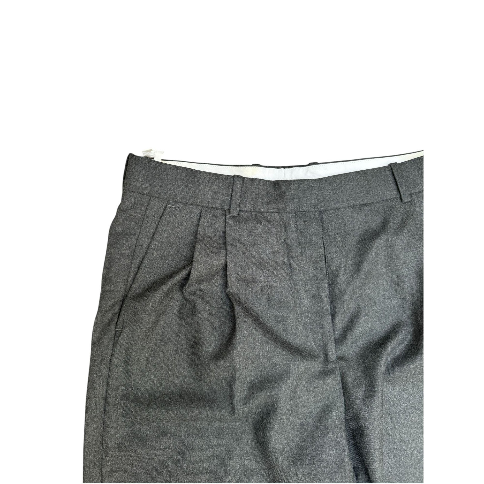 Celine By Phoebe Philo Grey Wool Cashmere Wide Pants Size 32" / US 10 / IT 46 - 2 Thumbnail