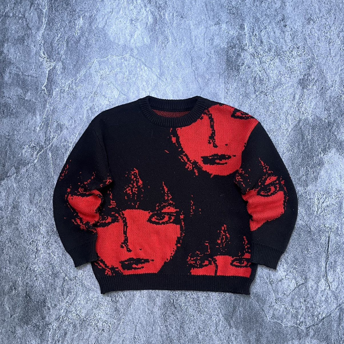 Japanese Brand × Vintage Vintage Avant Garde Knitted Graphic Sweater Anime Opium Style Size US S / EU 44-46 / 1 - 6 Thumbnail