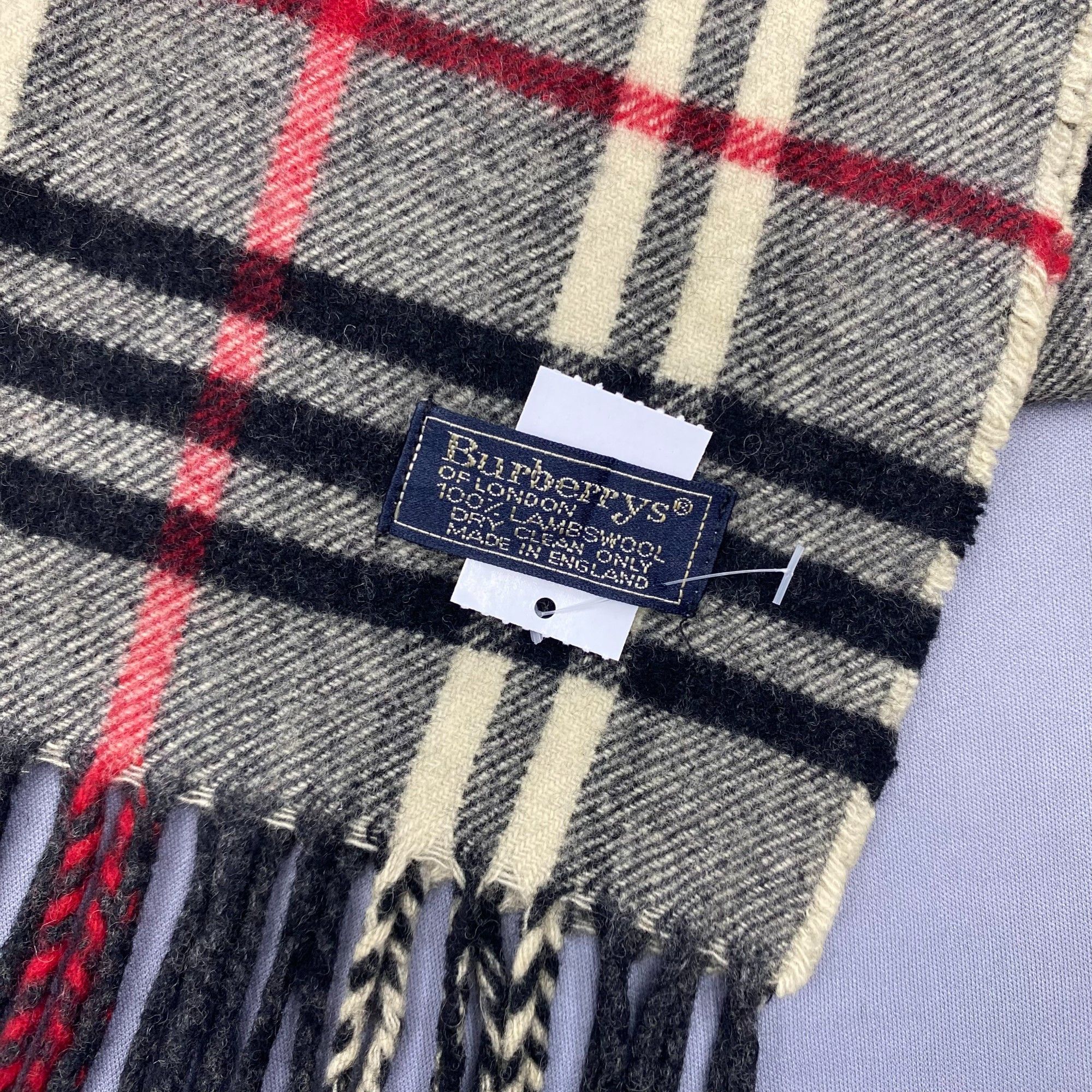 Burberry Vintage Burberry Scarf Muffler Wool Winter Scarves Size ONE SIZE - 4 Thumbnail