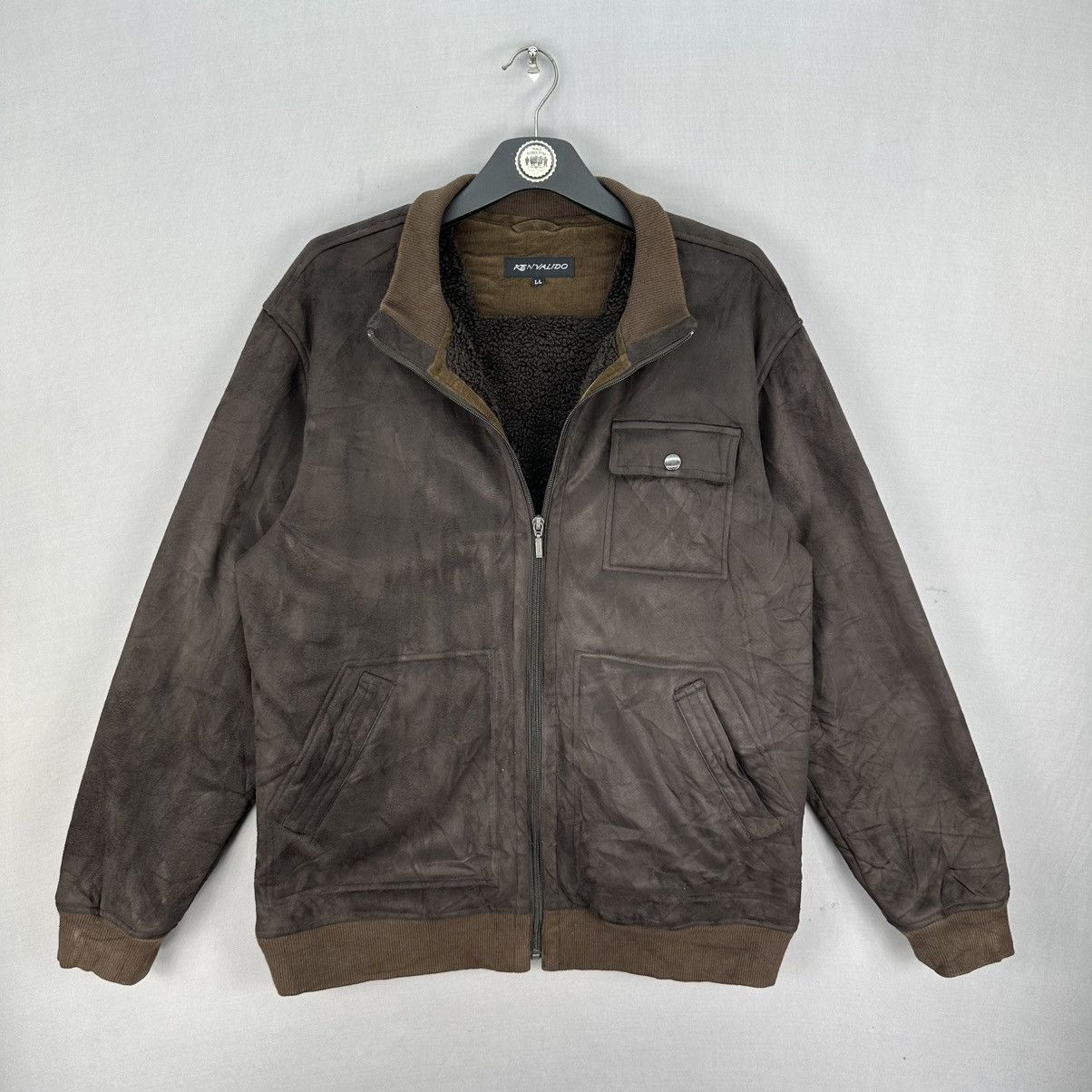 Japanese Brand Vintage 90's Moleskin Sherpa Lining Jacket by Ken Valido Size US M / EU 48-50 / 2 - 1 Thumbnail