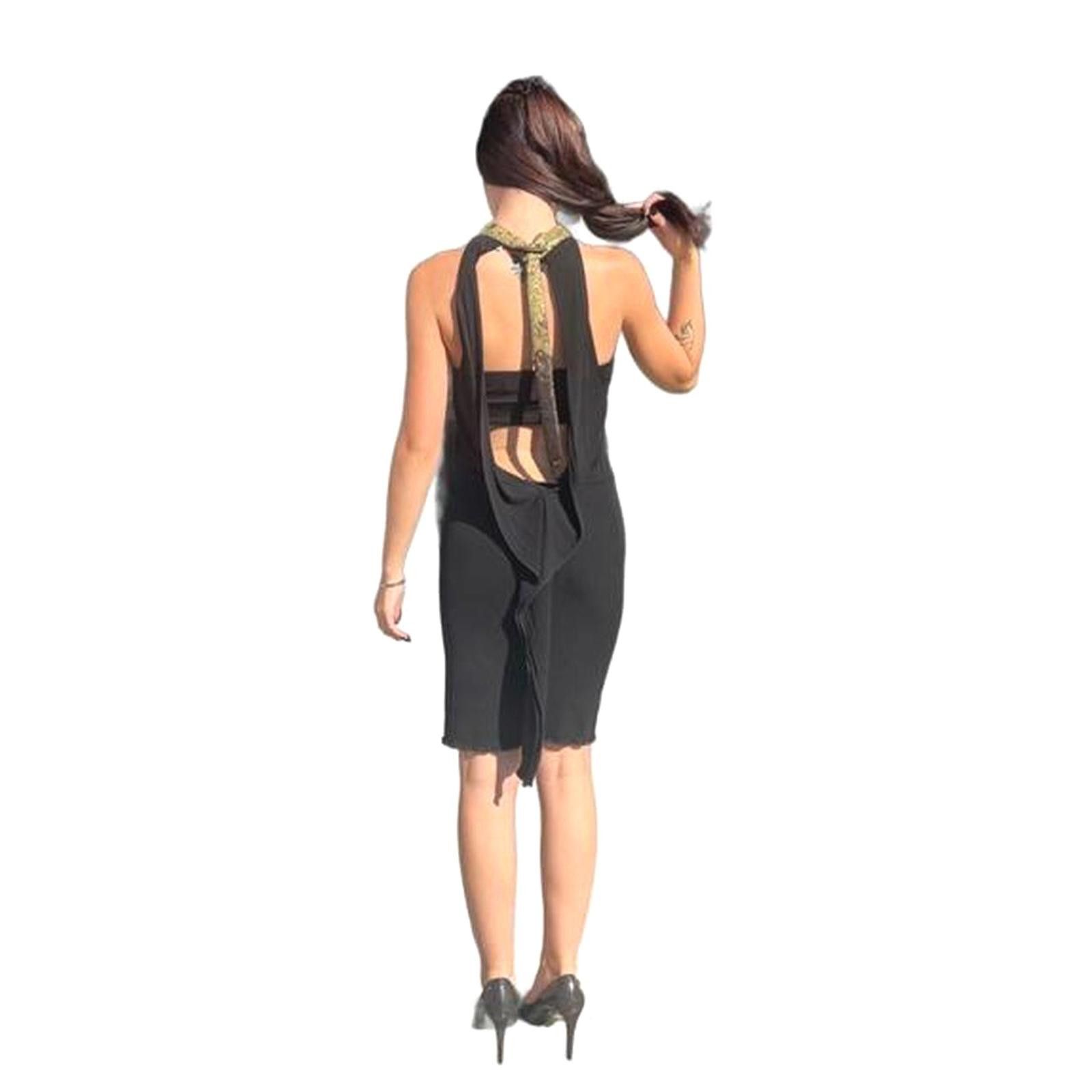 Designer Roland Mouret Black & Gold Sequin Cocktail Mini – S Size M / US 6-8 / IT 42-44 - 2 Thumbnail