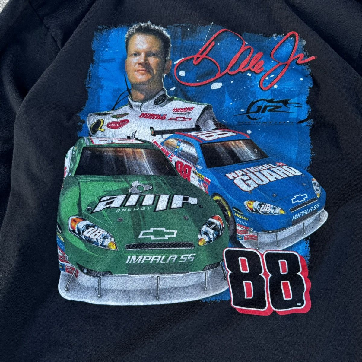 Harley Davidson × NASCAR × Stussy Vintage Y2K Black Nascar Dale Earnhardt Graphic Longsleeve S Size US M / EU 48-50 / 2 - 2 Thumbnail
