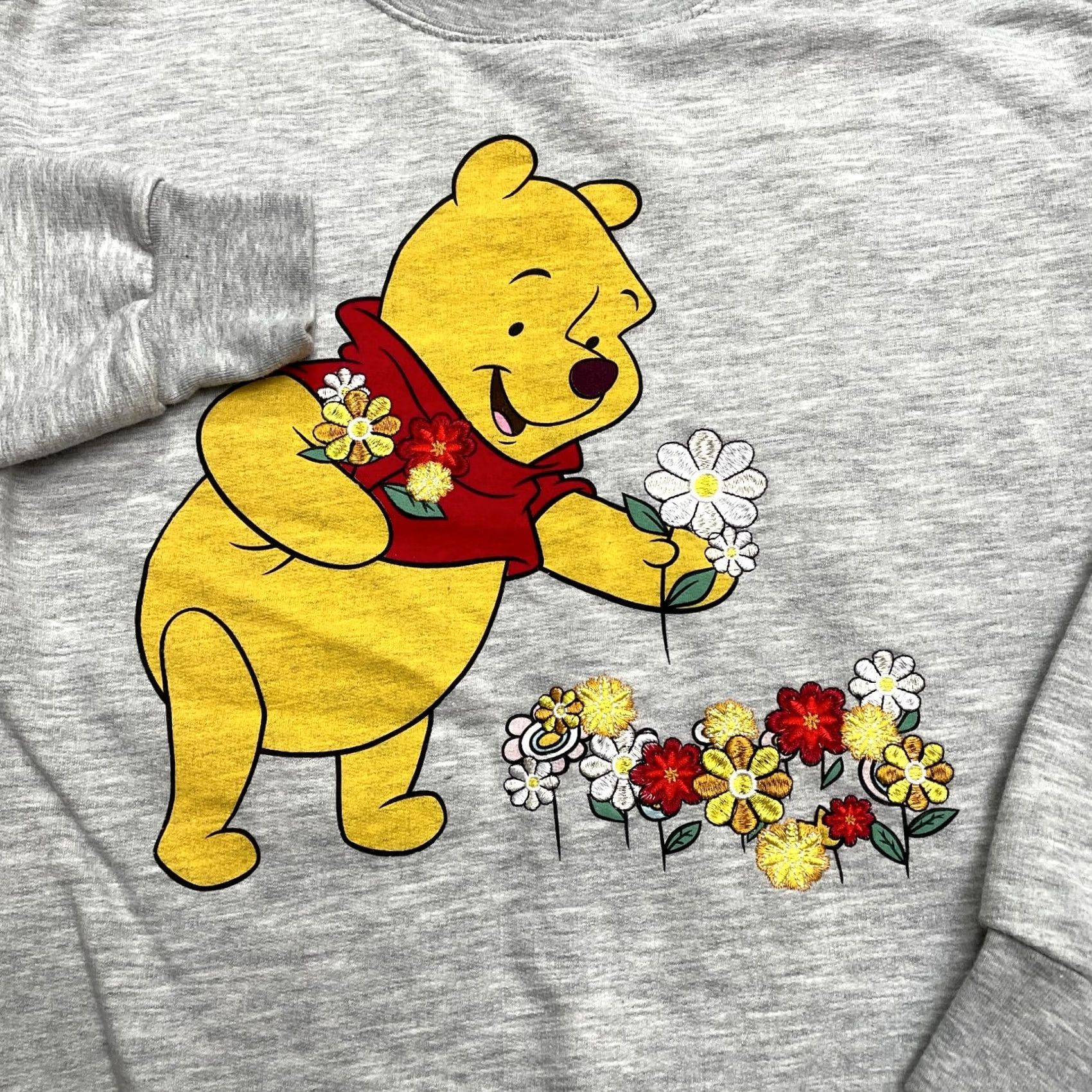 Disney Disney Winnie The Pooh Embroidered Graphic Sweatshirt Womens XS Gray Crew Neck Size XS / US 0-2 / IT 36-38 - 3 Thumbnail