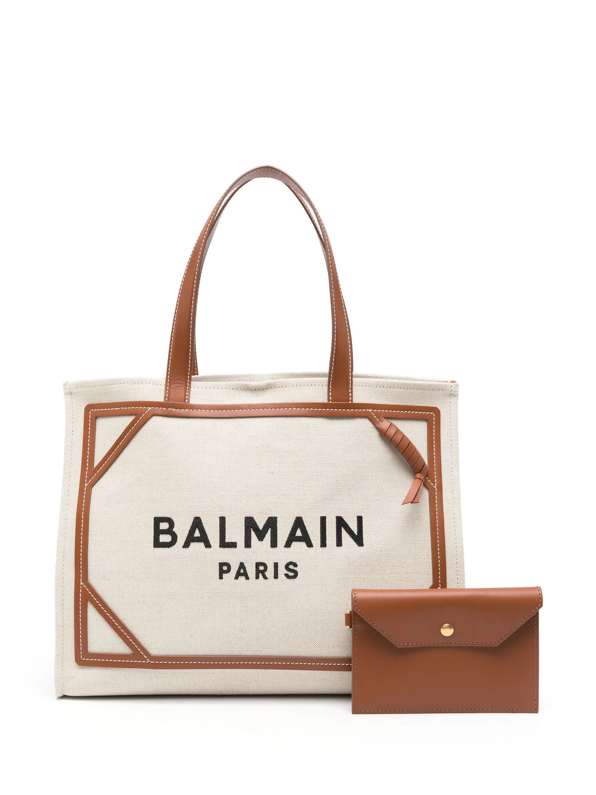 Balmain o1mt1gz0326 Size: OS / B-Army Logo-print Tote Bag in Beige Size ONE SIZE - 6 Thumbnail