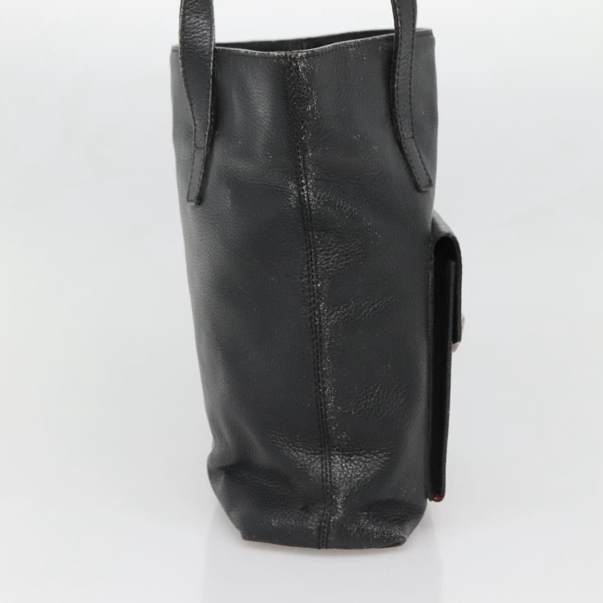 Celine CELINE Shoulder Bag Leather Black Silver Size ONE SIZE - 4 Thumbnail