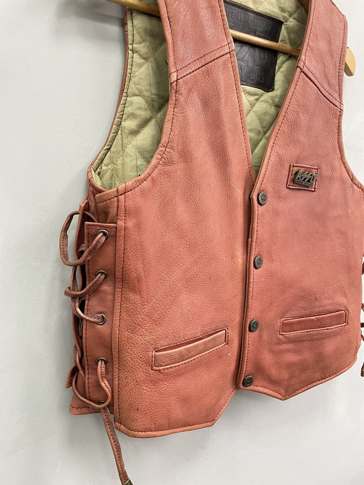 Vintage Vintage Leather biker jacket punk grunge vest heritage Size US M / EU 48-50 / 2 - 2 Thumbnail