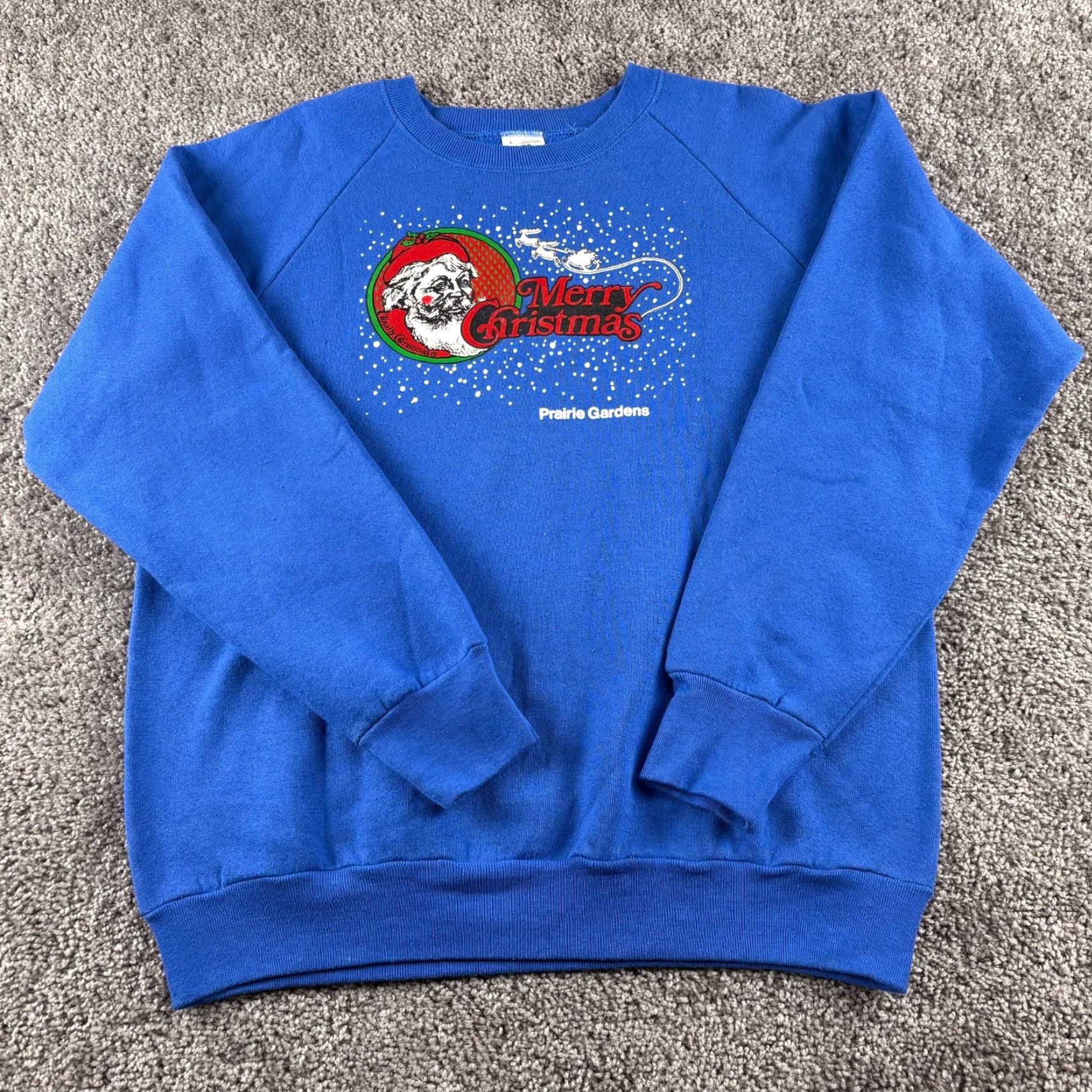 Fruit Of The Loom VINTAGE Fruit of the Loom Sweatshirt Mens L Blue Christmas Crewneck Pullover Graphic Print United States Size US L / EU 52-54 / 3 - 3 Thumbnail