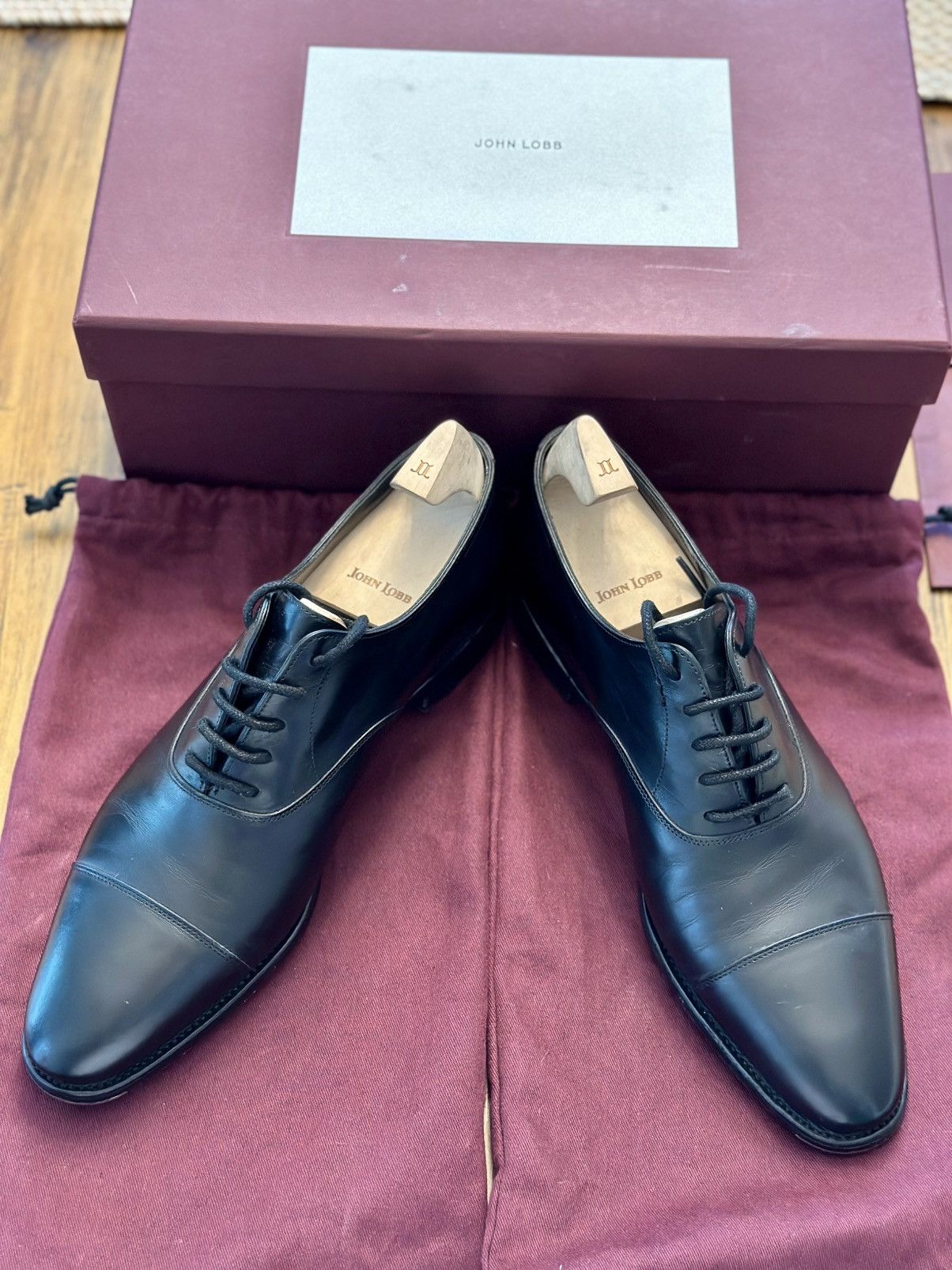 John Lobb City II MSRP $2260 w/Shoe Trees Box Dust Bags
