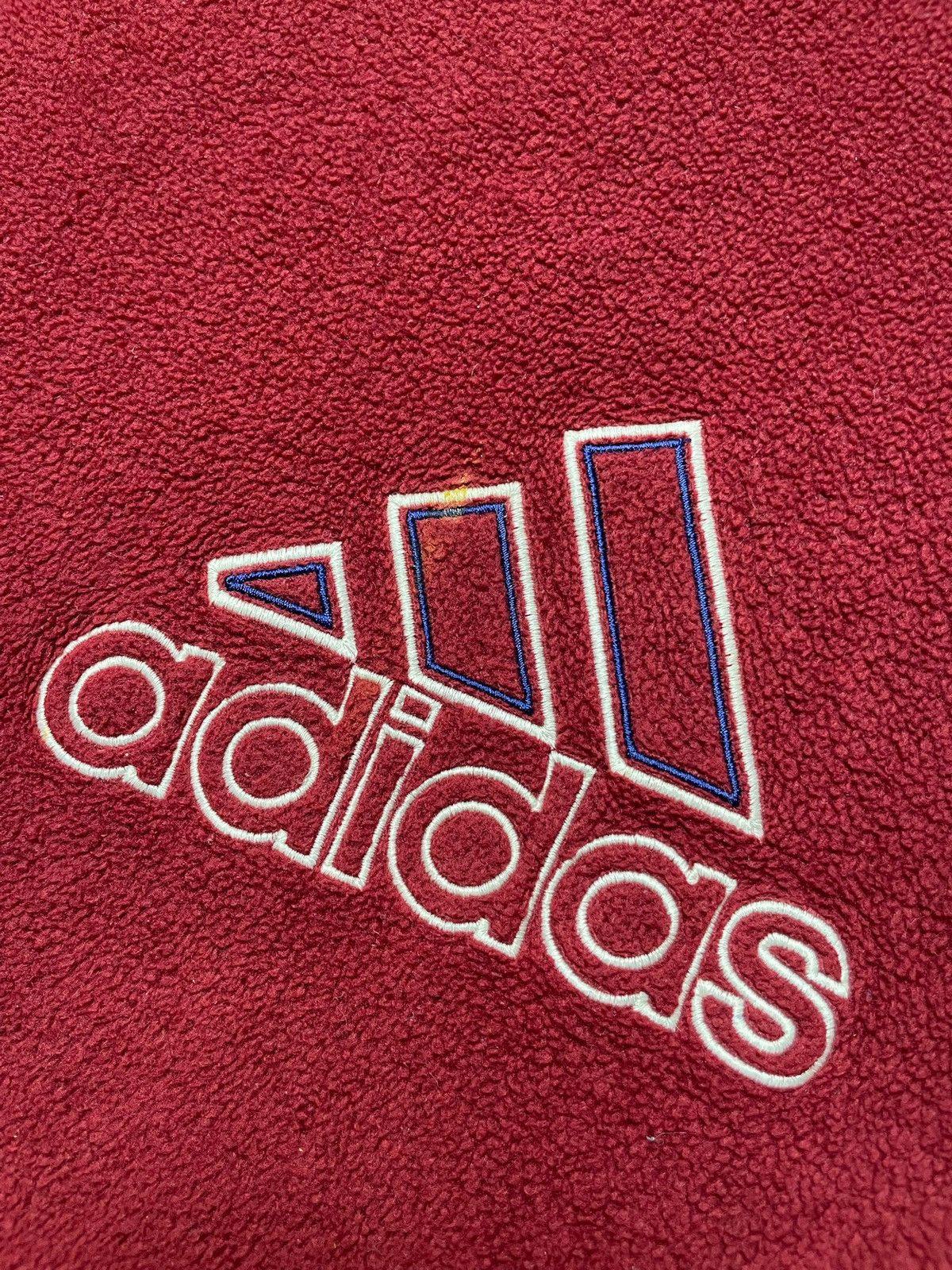 Adidas Adidas big logo vintage fleece sweatshirt size L large Size US L / EU 52-54 / 3 - 3 Thumbnail