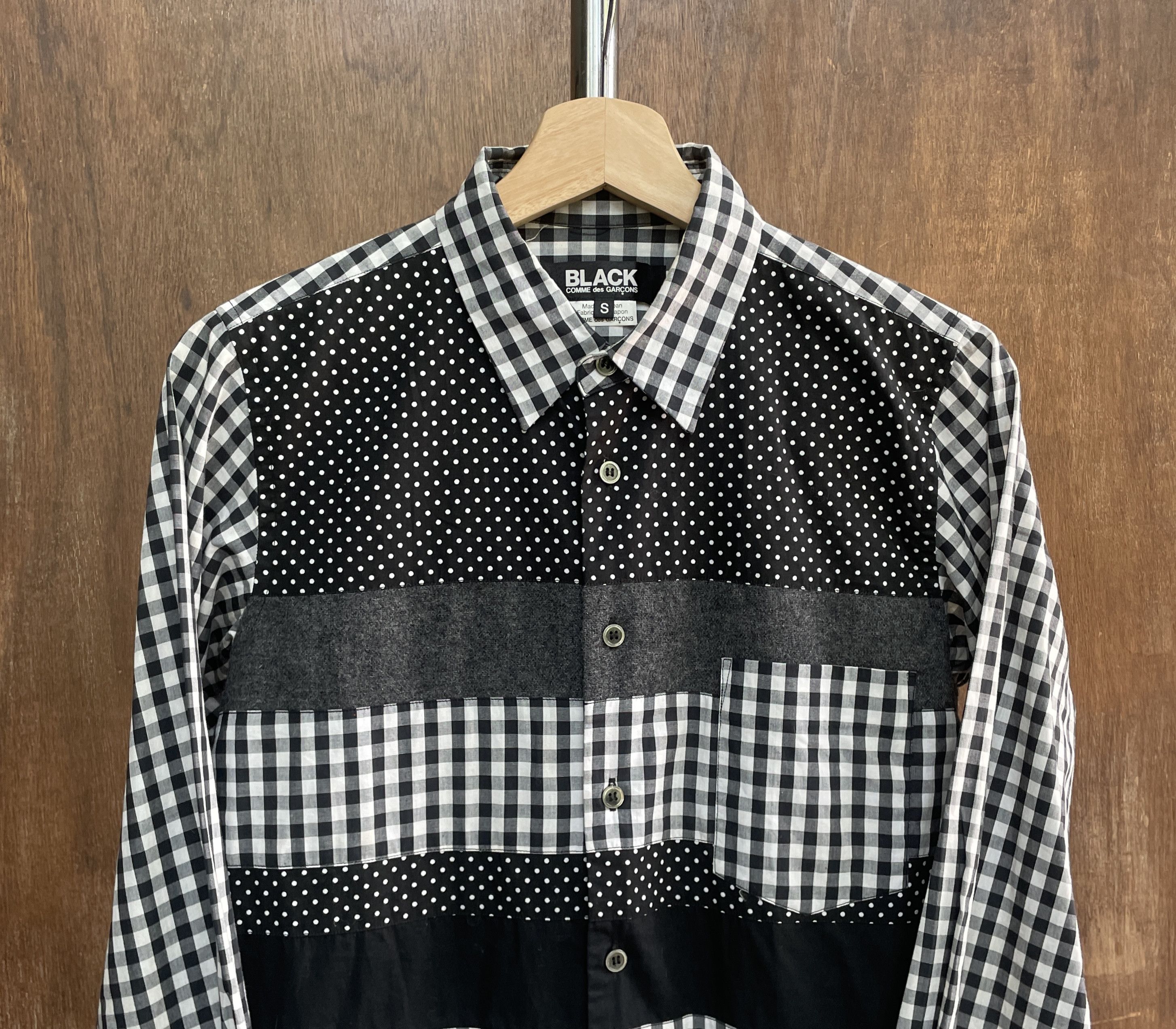 Comme des Garcons Comme des Garçons Checkered Panel Shirt Black/White 2013 Size US S / EU 44-46 / 1 - 2 Thumbnail