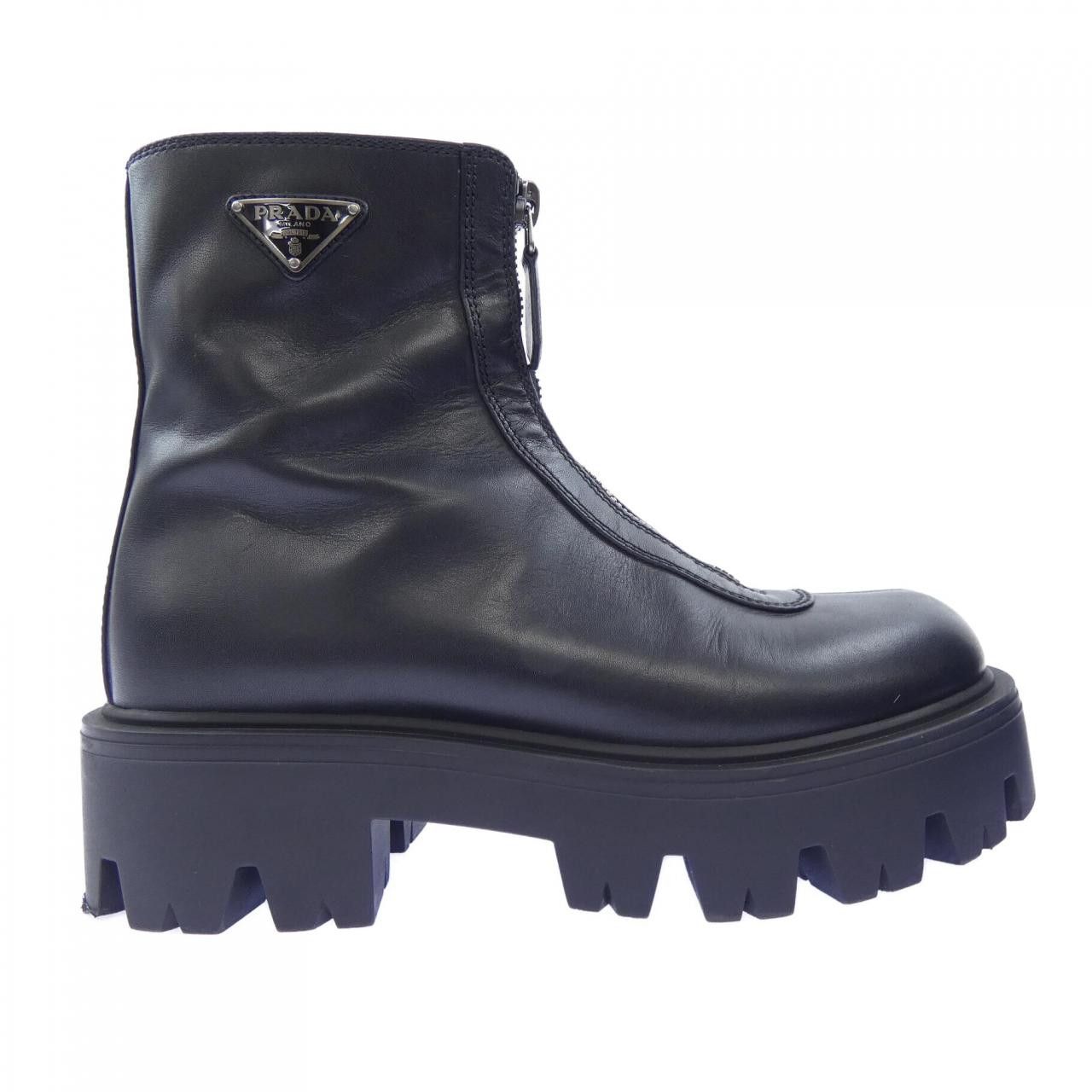 Prada Prada Prada Triangle Logo Boots Leather Shoes 1T3280 DUTY FREE for USA Size ONE SIZE - 1 Thumbnail