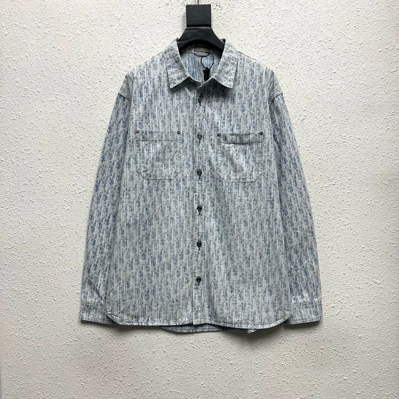 Dior DIOR Oblique Monogram Denim Long-Sleeve Shirt Size US XS / EU 42 / 0 - 1 Thumbnail