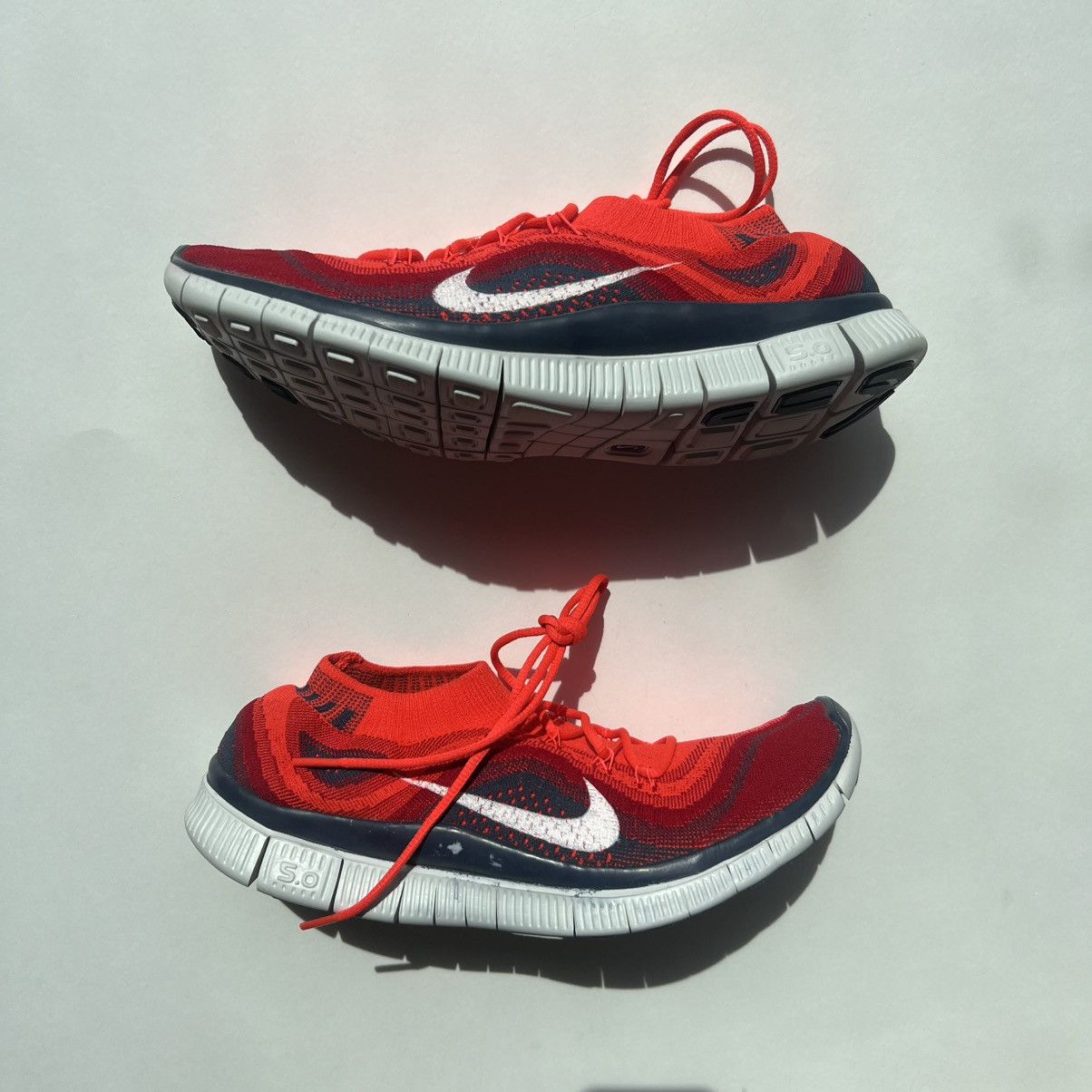 Nike Nike MEN size 9 Free Flyknitt Bright Crimson 615805 616 Size US 9 / EU 42 - 1 Thumbnail