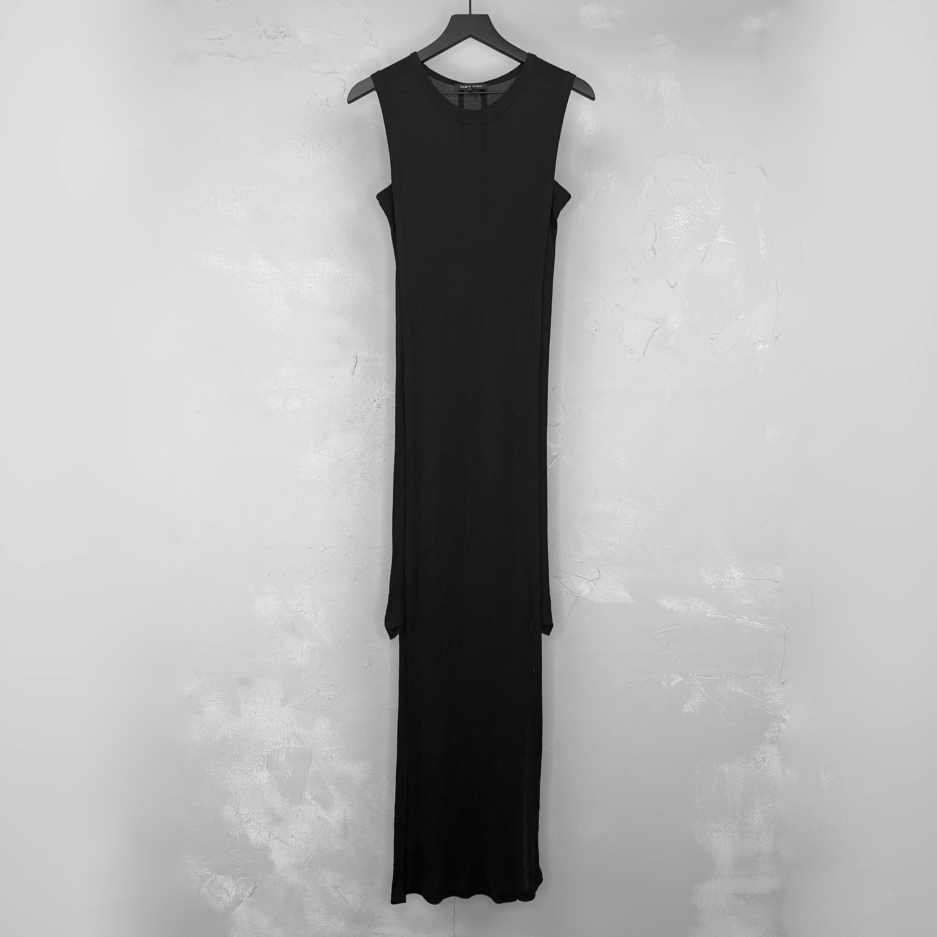 image of Damir Doma Viscose Rib Knit Maxi Dress in Black, Women's (Size XS)