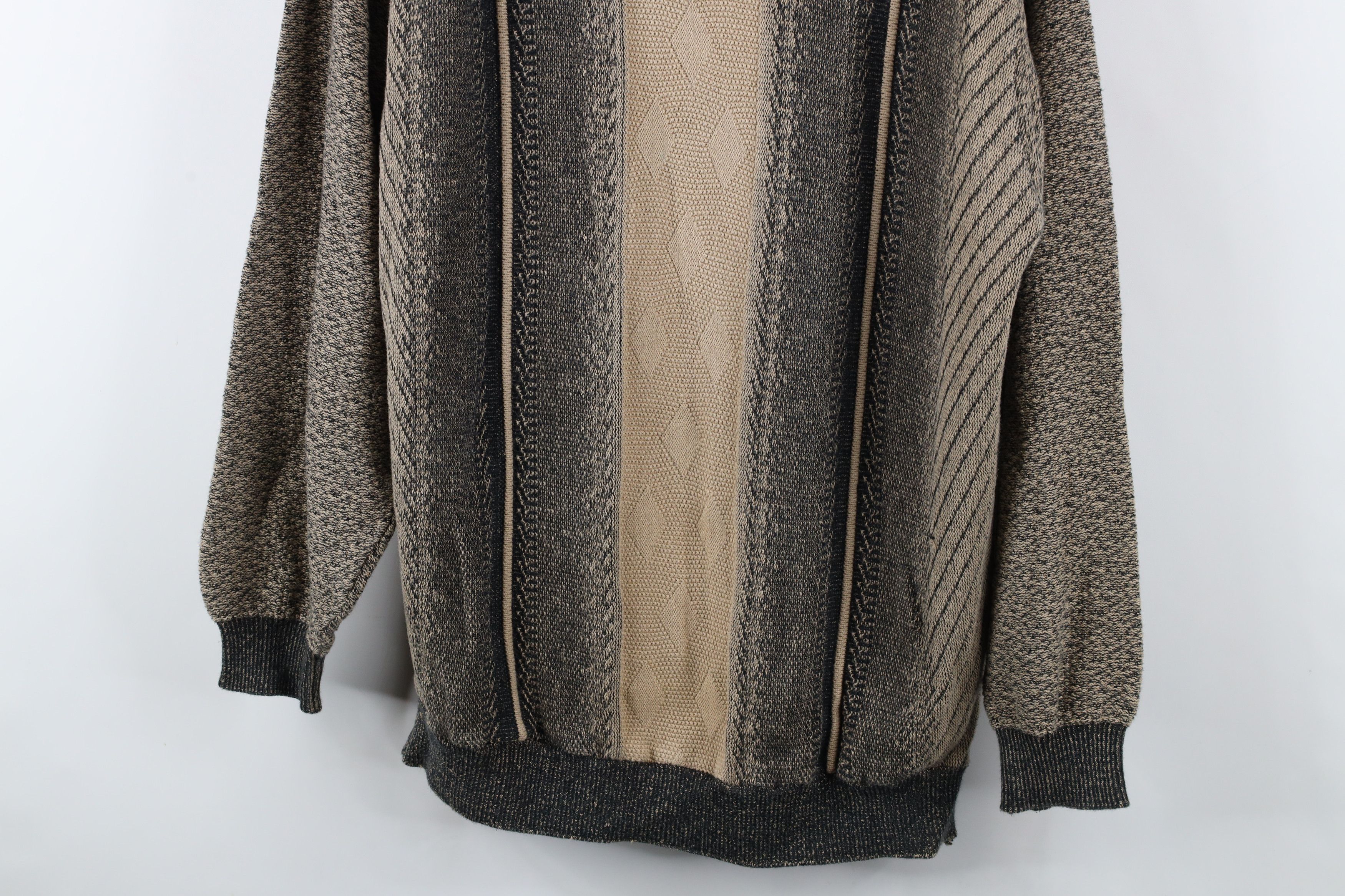Vintage Vintage 90s Coogi Style Diamond Textures Knit Sweater Size US L / EU 52-54 / 3 - 3 Thumbnail