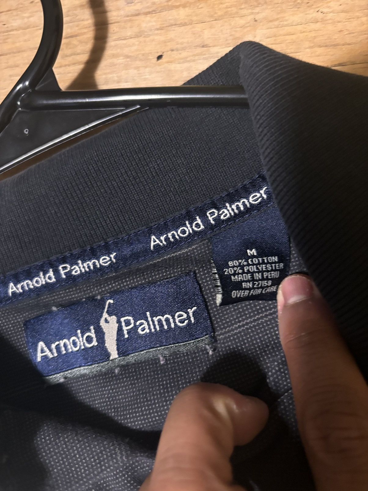 Other Arnold Palmer Polo Shirt Adult Medium Black Short Sleeve 90s Size US M / EU 48-50 / 2 - 3 Thumbnail