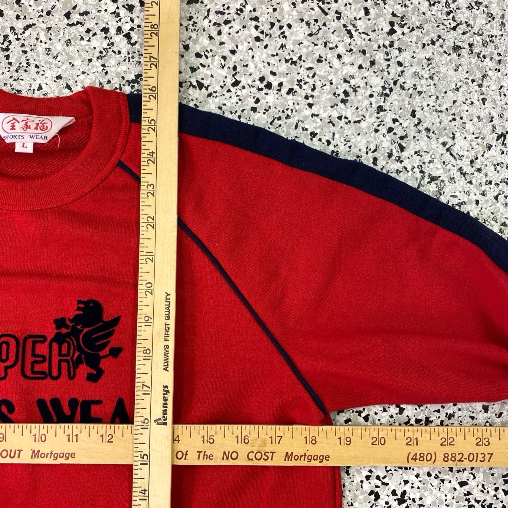 Vintage VINTAGE Sportswear Crewneck Sweatshirt Men L Red Blue 80s Classic Warmer Fleece Pullover Size US L / EU 52-54 / 3 - 3 Thumbnail