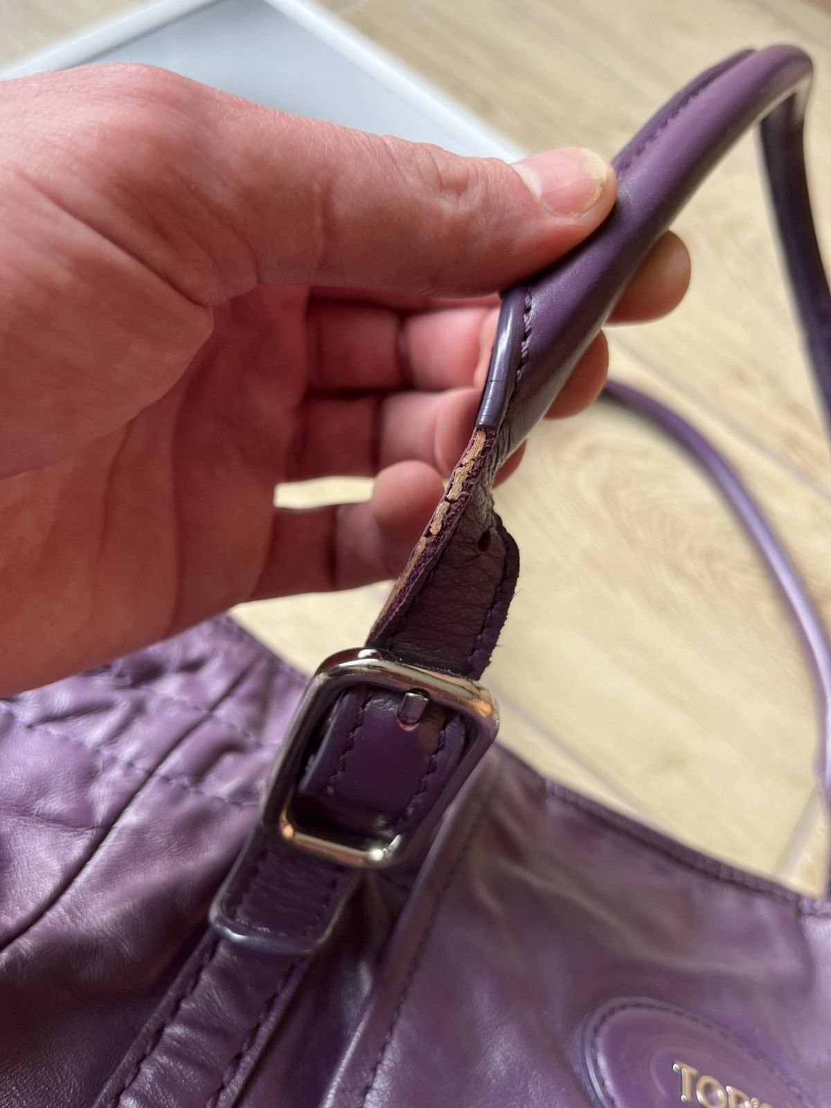Authentic Tod’s G-Line Tote Bag Full Leather Purple