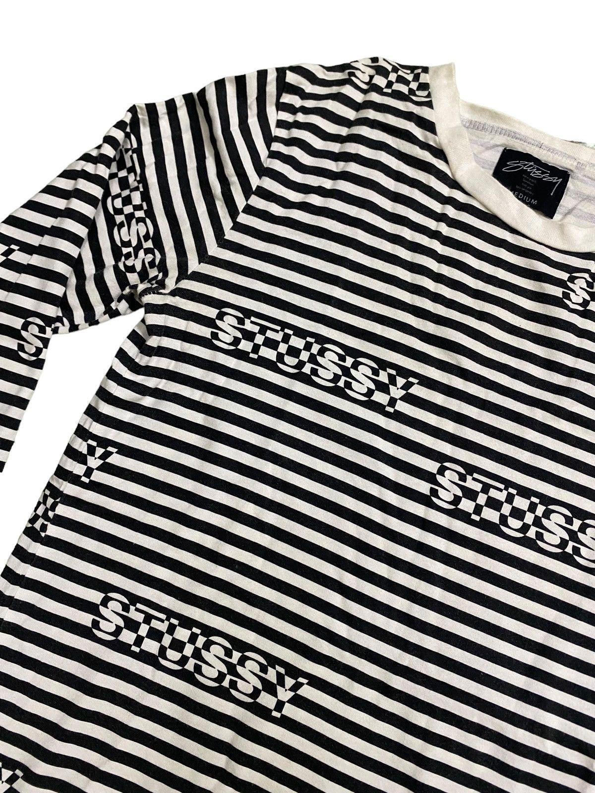 Stussy 💥 Stussy Monogram Stripe Shirt Size S / US 4 / IT 40 - 2 Thumbnail