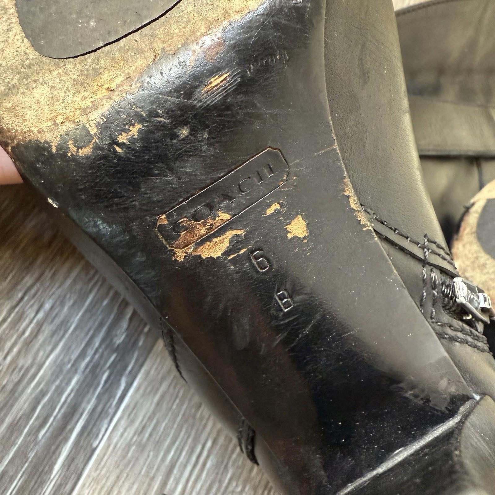 Coach Coach Monet Over the Knee Blk Leather Boots Made In Italy 6 Size US 6 / IT 36 - 9 Thumbnail