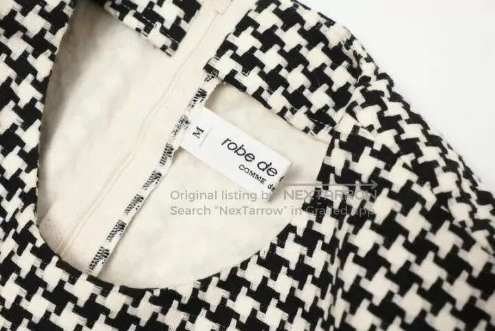 Comme des Garcons Comme des Garcons Retro Houndstooth Openwork Geo Round Nec Size M / US 6-8 / IT 42-44 - 7 Thumbnail