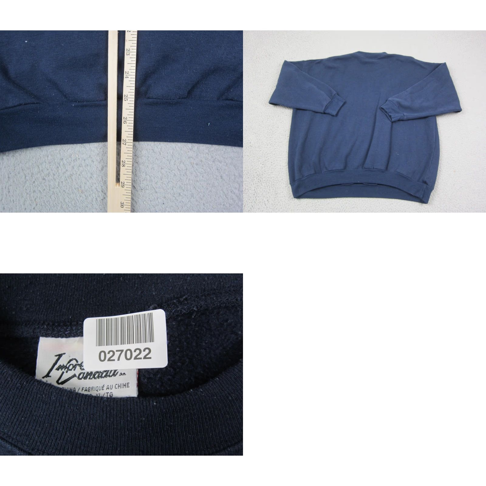 Vintage VINTAGE Impressions Canada Sweatshirt Mens XL Blue Embroidered Pullover 90s Crew Neck 100% Cotton Polyester Fleece Size US XL / EU 56 / 4 - 8 Thumbnail