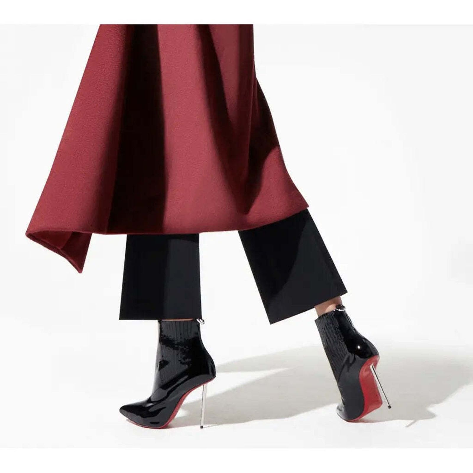 Christian Louboutin Christian Louboutin Epic Boot 100 Black Patent Stiletto Heel Size US 9 / IT 39 - 5 Thumbnail