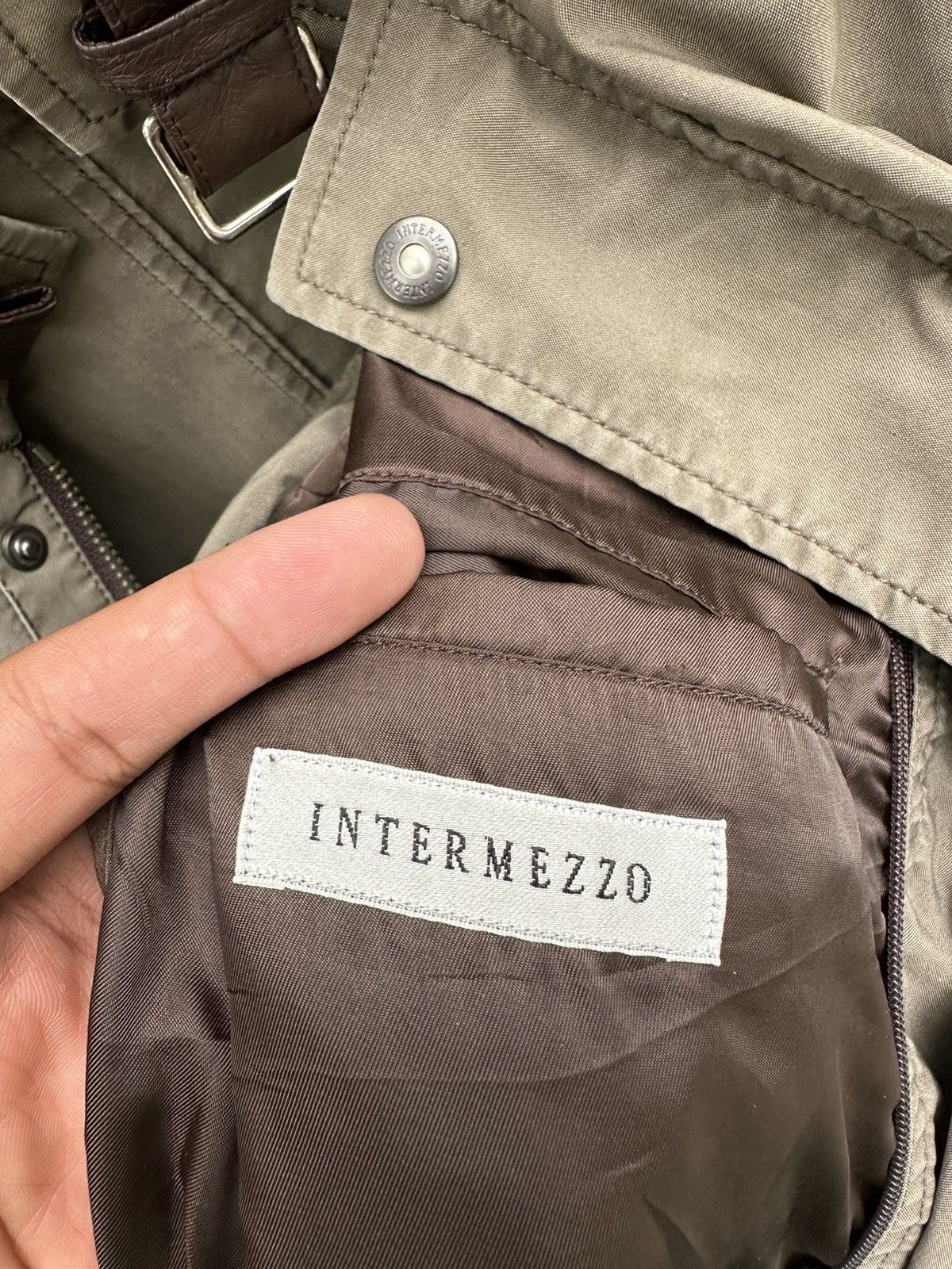 Vintage 👹Vintage Intermezzo Olive Green Chore Jacket Size US L / EU 52-54 / 3 - 10 Thumbnail