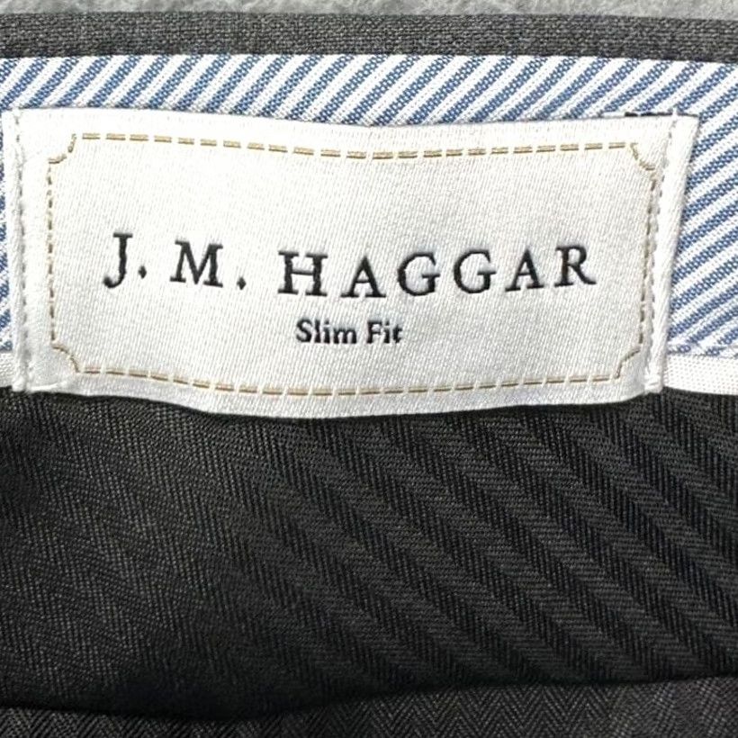 Haggar J.M Haggar Joe III Pants Mens 32X32 Charcoal Grey Dress Slim Fit Flat Front NEW Pants Mens 32X32 Gray Slim Fit Formal Casual Size US 32 / EU 48 - 5 Thumbnail