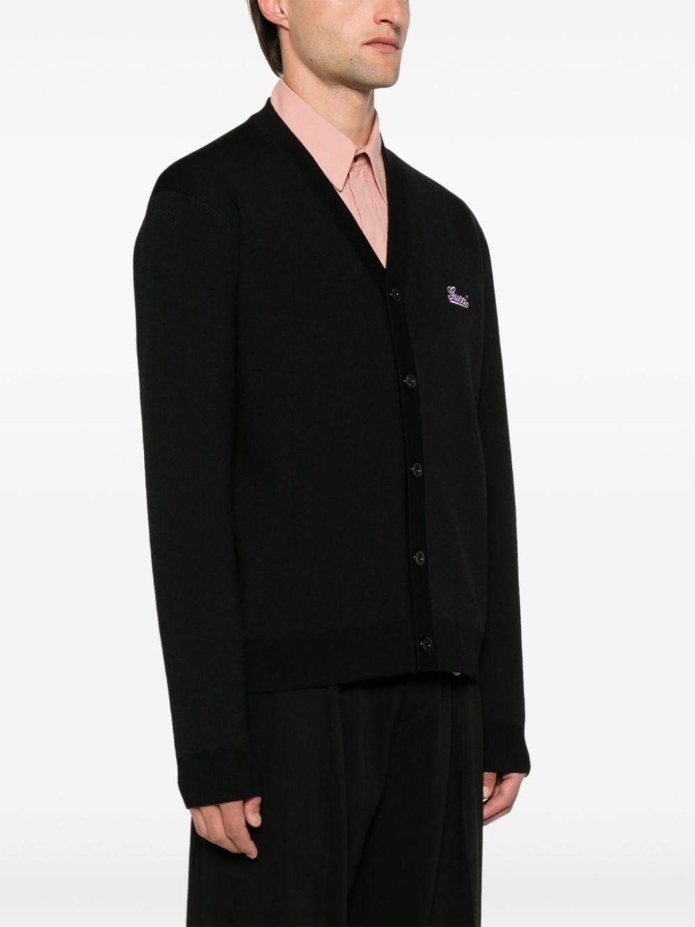 Gucci o1s1wg110925 Double Wool Cardigan With Embroidery in Black Size US S / EU 44-46 / 1 - 3 Thumbnail