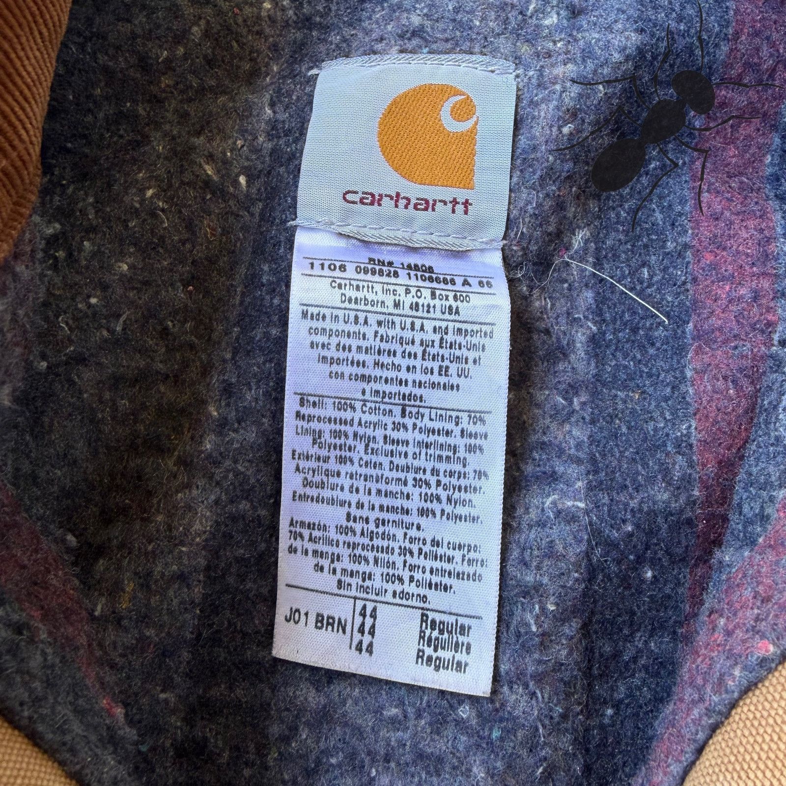 Carhartt × Vintage Carhartt J01 Brown Detroit work wear jacket Size US L / EU 52-54 / 3 - 5 Thumbnail