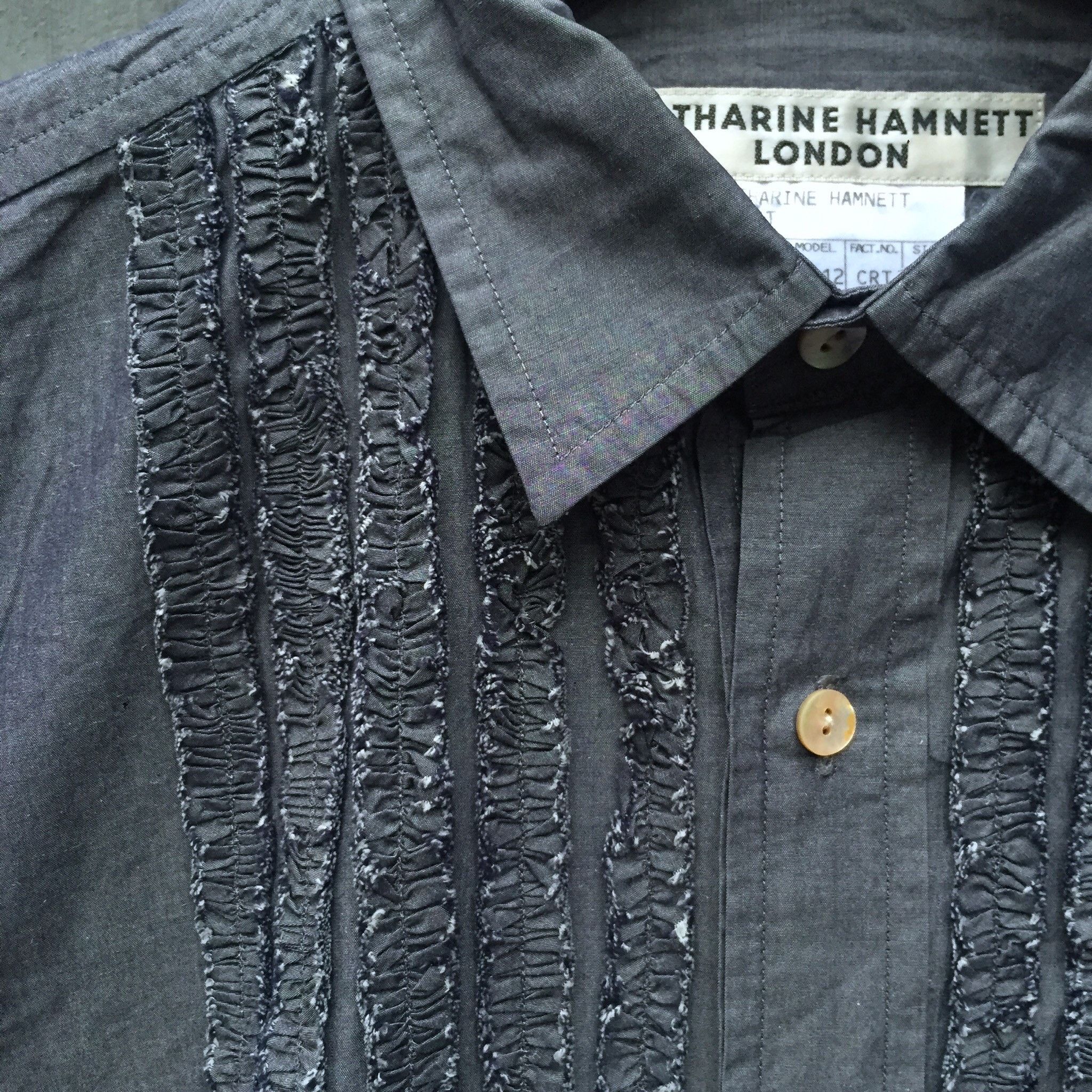 Katharine Hamnett London 90s Katharine Hamnett Ruffle Shirt New Condition Size US M / EU 48-50 / 2 - 5 Thumbnail