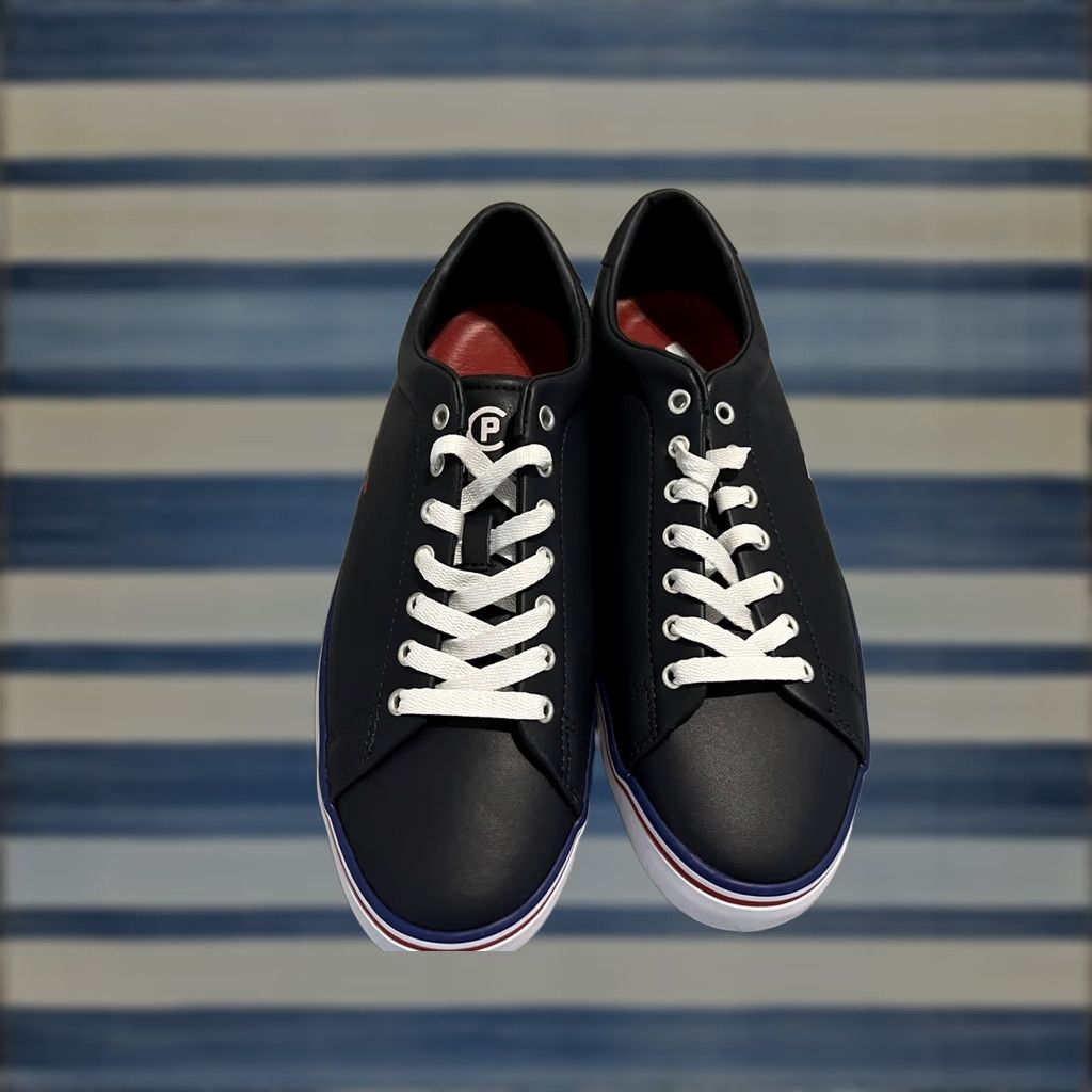 Polo Ralph Lauren Polo Ralph Lauren Sport PRL-93 Longwood Nappa Calf Leather Blue Shoes Mens 10.5D Sneakers Lacé Up Athletic Size US L / EU 52-54 / 3 - 1 Thumbnail