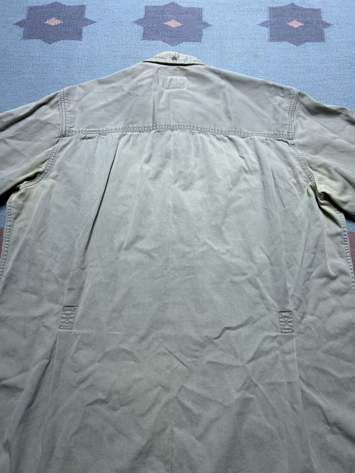 Vintage Vintage Cabelas button shirt paint distressed khaki XL tall Size US XL / EU 56 / 4 - 13 Thumbnail