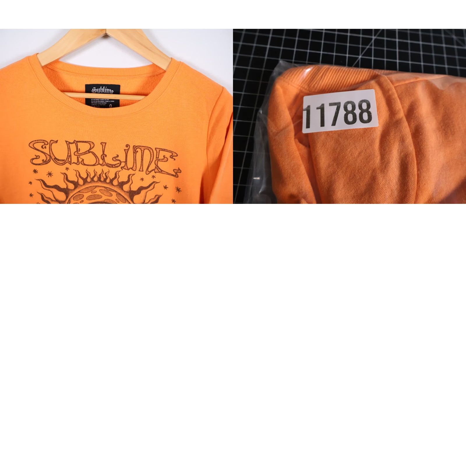 Logo 7 Sublime Sweatshirt Women's XL Orange Tribal Sun Logo Lightweight Retro Crewneck Size XL / US 12-14 / IT 48-50 - 8 Thumbnail